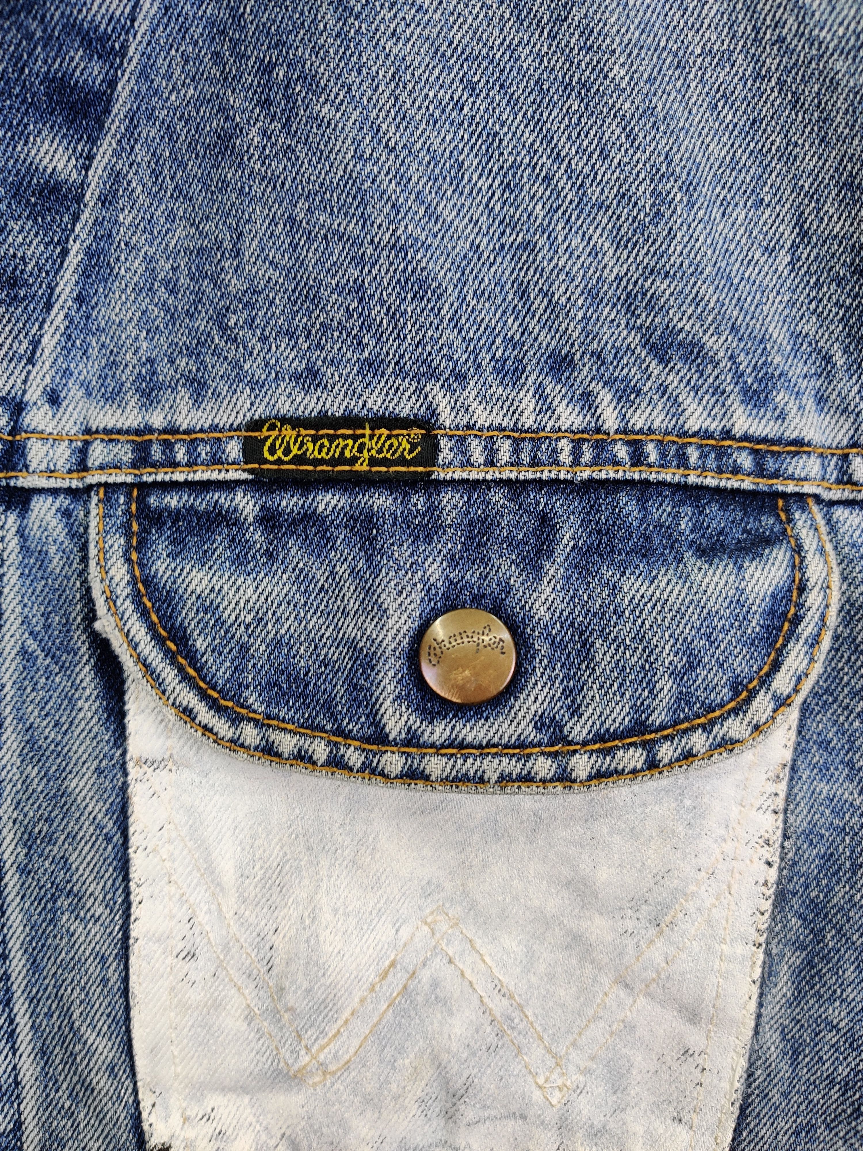 Wrangler Vintage 90s Wrangler 24MJZ Denim Trucker Custom Flare Jacket Size US L / EU 52-54 / 3 - 8 Thumbnail