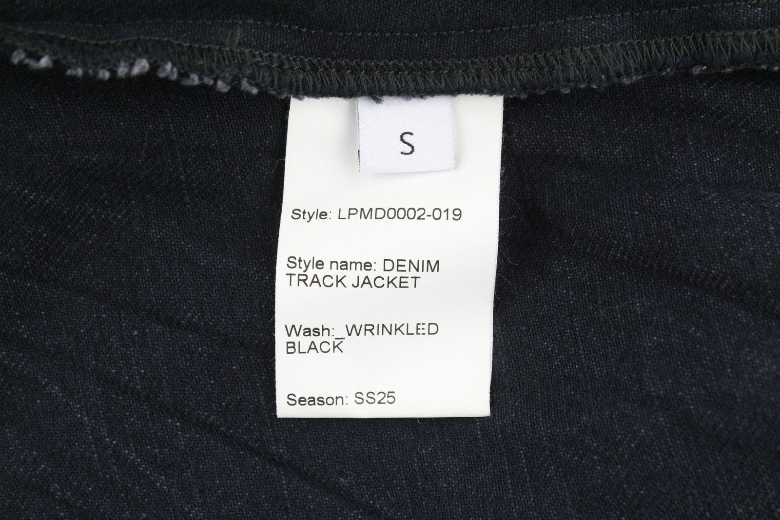 Le Pere DENIM TRACK S Wrinkled Black Full Zip Lightweight 86570 Size US S / EU 44-46 / 1 - 7 Thumbnail