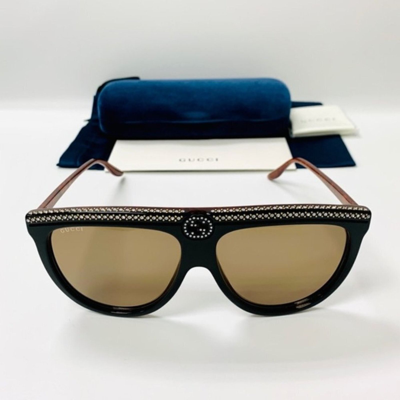 Gucci Gucci NEW GUCCI GG0732S-005 FLAT TOP SHIELD(GG0732S-005-61) Size ONE SIZE - 7 Thumbnail