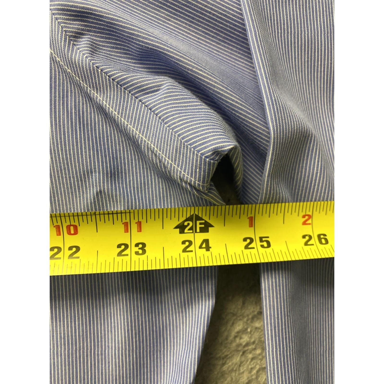 Ralph Lauren Ralph Lauren Button-Up Shirt Mens Long Sleeve Blue Pinstripe 106-49 Size L Adult Regular 100% Cotton Size US L / EU 52-54 / 3 - 6 Thumbnail