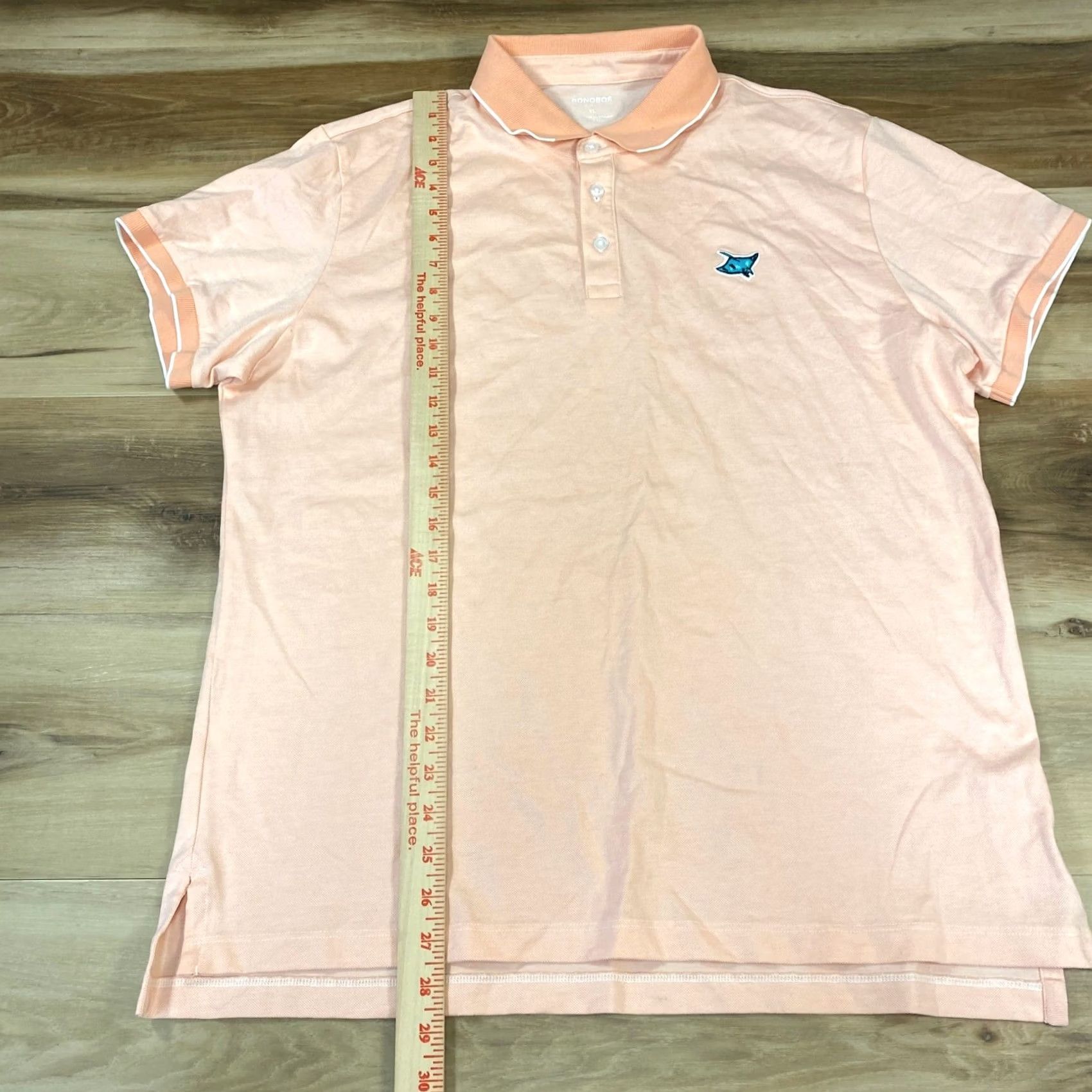 Bonobos Bonobos Slim Fit Polo Shirt Peach XL Cotton Logo Tipped Slim Casual Men Size US XL / EU 56 / 4 - 5 Thumbnail