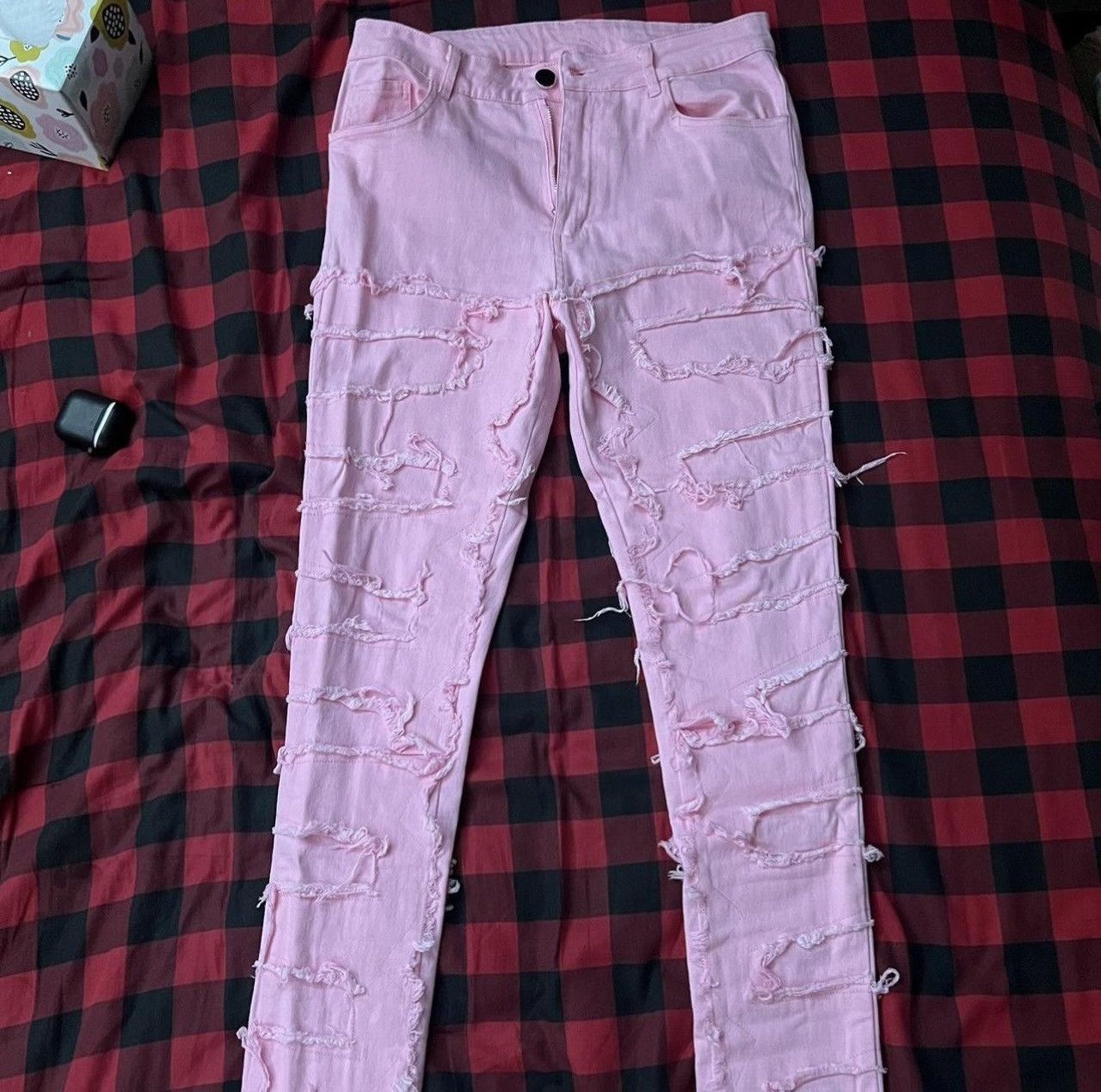 GUAPI GUAPI Stacked Pink Jeans Size 30 Size US 30 / EU 46 - 1 Thumbnail