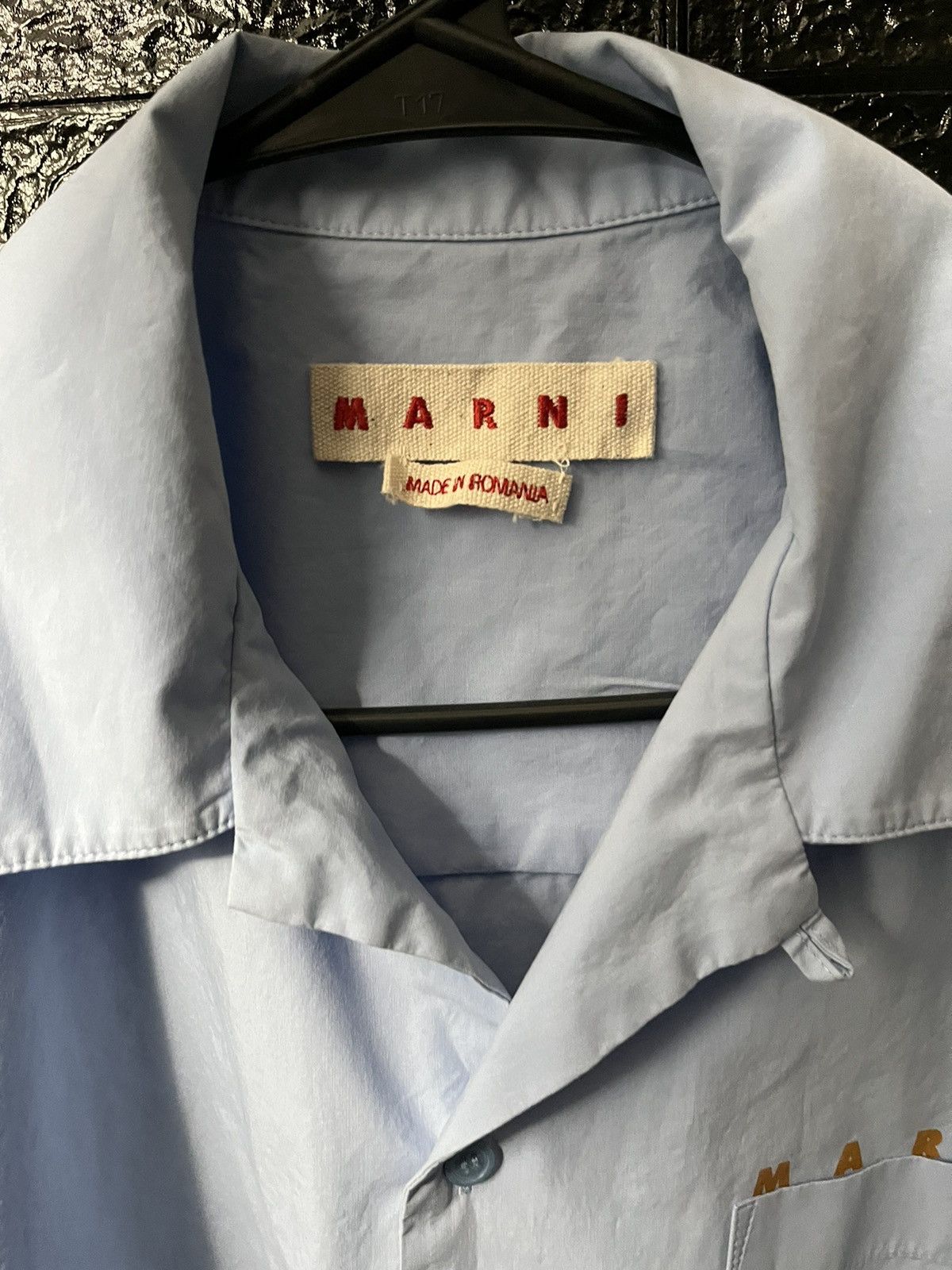 Marni Marni Blue Printed shirt Size US M / EU 48-50 / 2 - 2 Thumbnail
