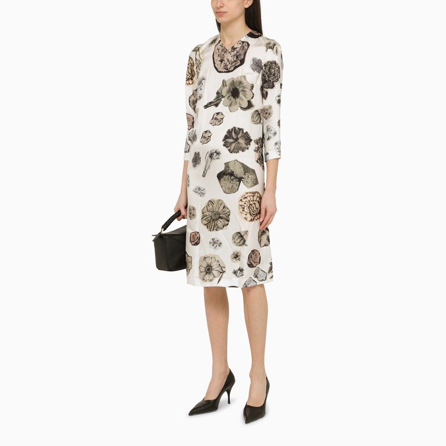 Marni o1d2blof0824 Flower Print Dress in Multicolor Size M / US 6-8 / IT 42-44 - 2 Thumbnail
