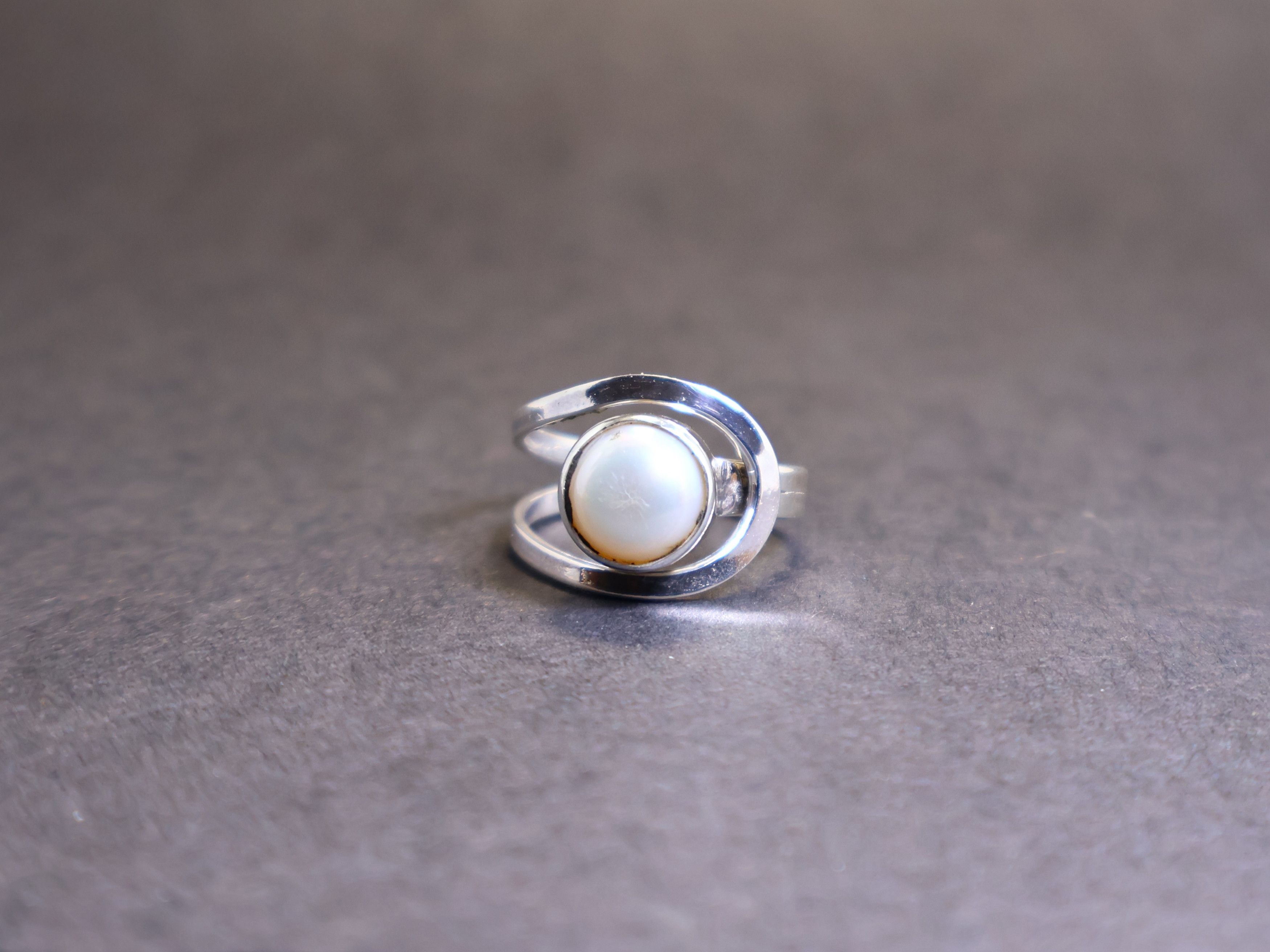 Handmade Pearl Ring, Handmade Sterling Silver Ring, Adjustable Ring, Size ONE SIZE - 6 Thumbnail