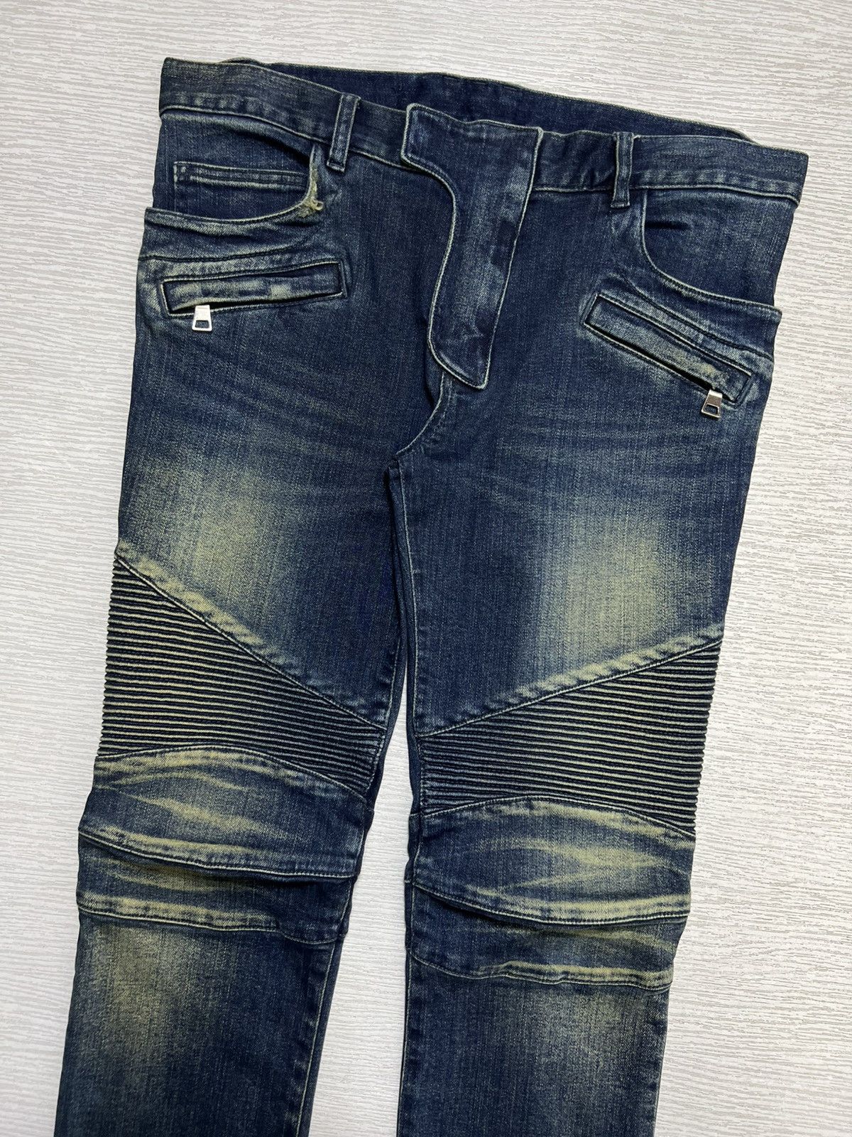 Balmain Balmain - Christophe Decarnin - Washed Biker Jeans Size US 30 / EU 46 - 3 Thumbnail