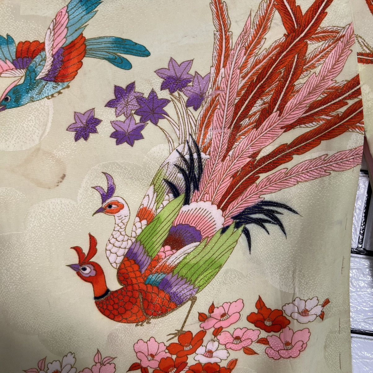 Japanese Brand Vintage Kimono Motif Design Phoenixes Florals #4152-C190 Size M / US 6-8 / IT 42-44 - 13 Thumbnail