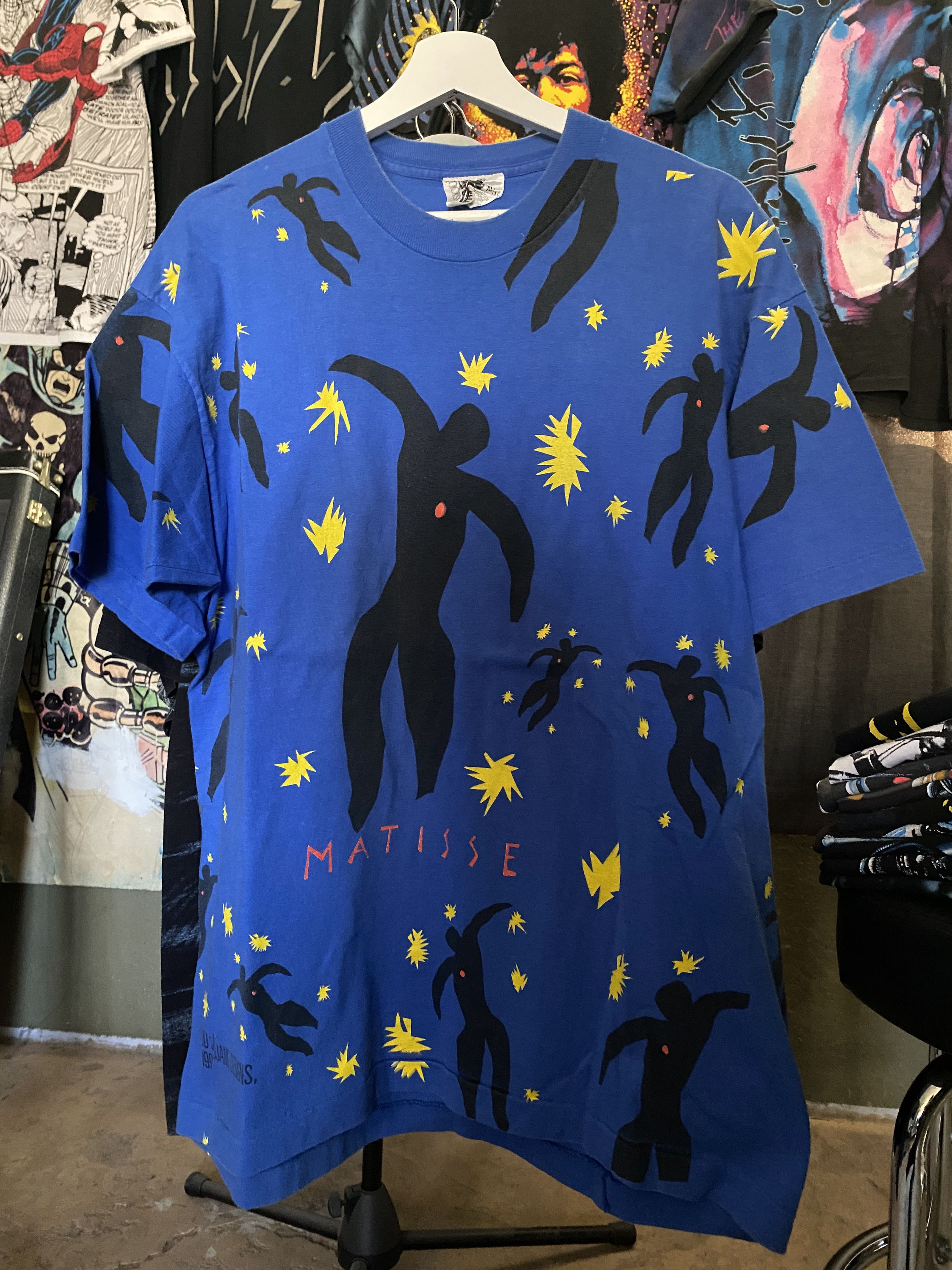 image of Vintage Henry Matisse Shirt in Blue, Men's (Size XL)