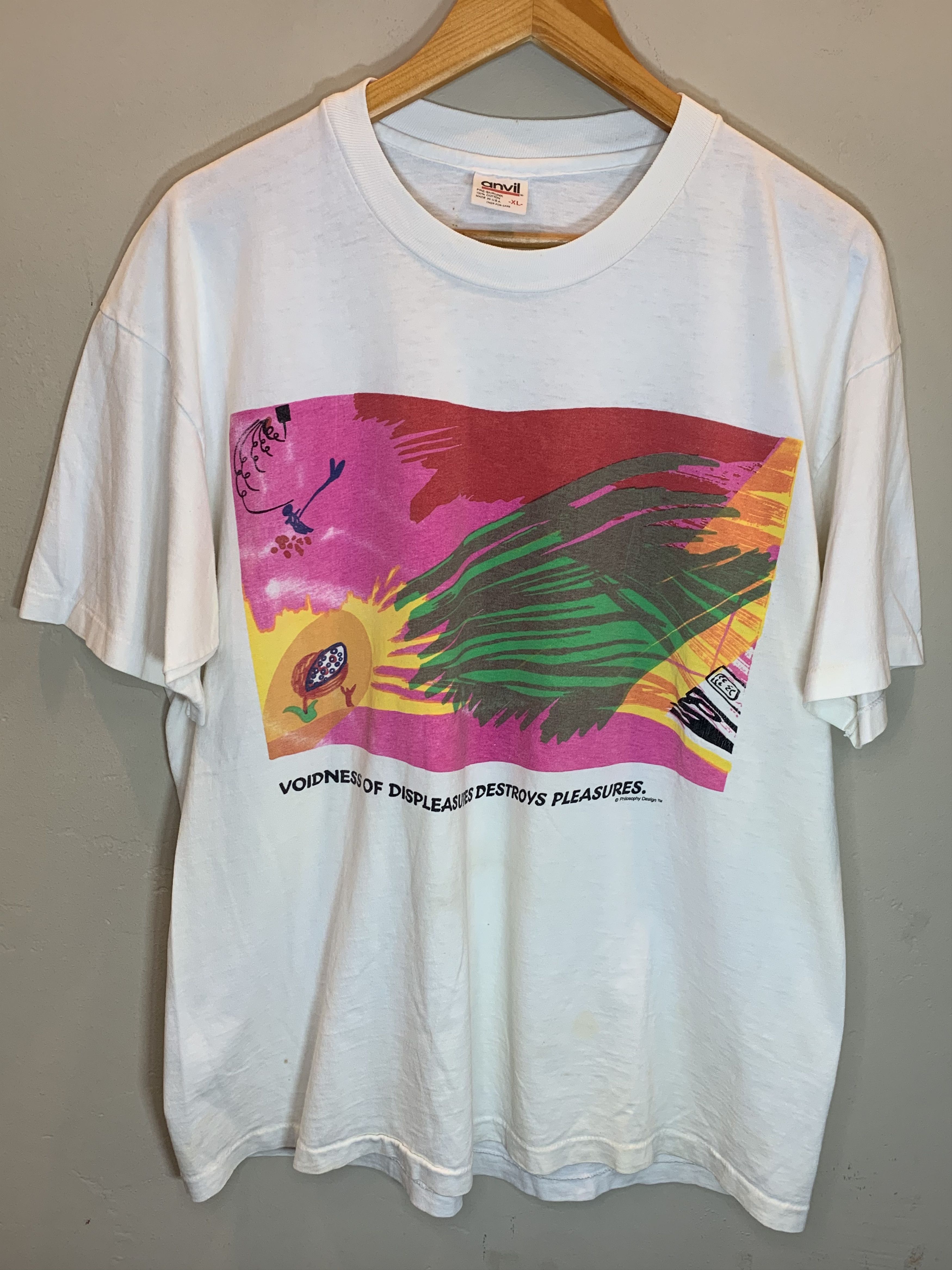 Vintage RARE Vintage 90s Voidness Displeasures Single Stitch T-Shirt Size US XL / EU 56 / 4 - 1 Thumbnail