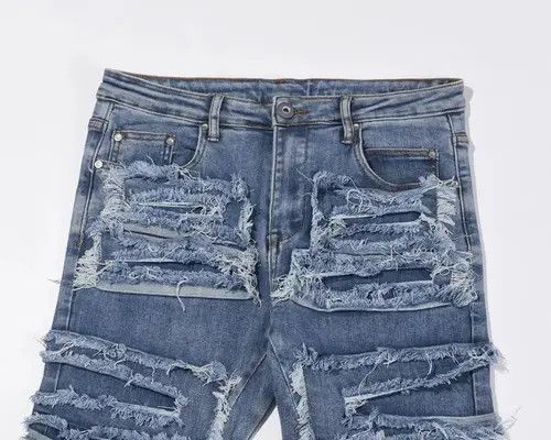 VIBE ripped distressed patch flared jeans Size US 30 / EU 46 - 6 Thumbnail