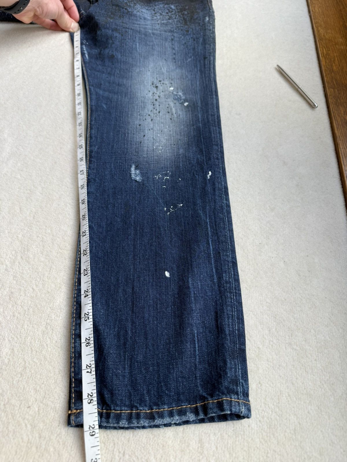 Dsquared2 SS16 Dsquared2 denim suit pant jeans distressed waxed paint Size US 34 / EU 50 - 7 Thumbnail