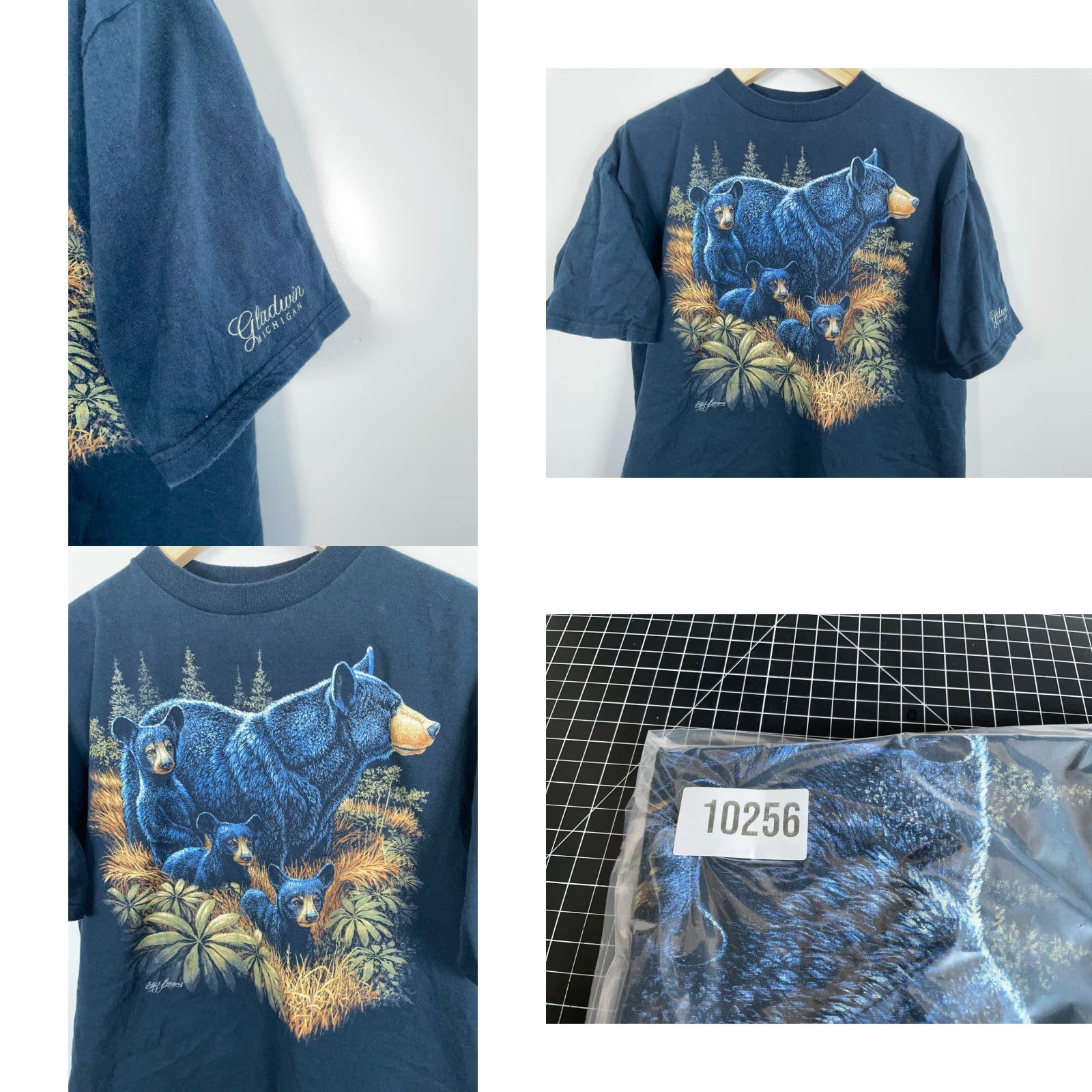 Vintage VINTAGE Silkmasters T-Shirt Bear Print Adult XL Black 90s Nature Art Michigan Mens Size US XL / EU 56 / 4 - 8 Thumbnail