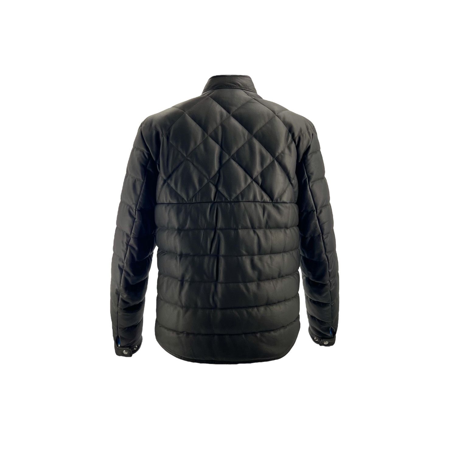 Moncler Grenelle Dark Olive Puffer Down Leather Jacket w/ Quilting 2 Size US M / EU 48-50 / 2 - 3 Thumbnail