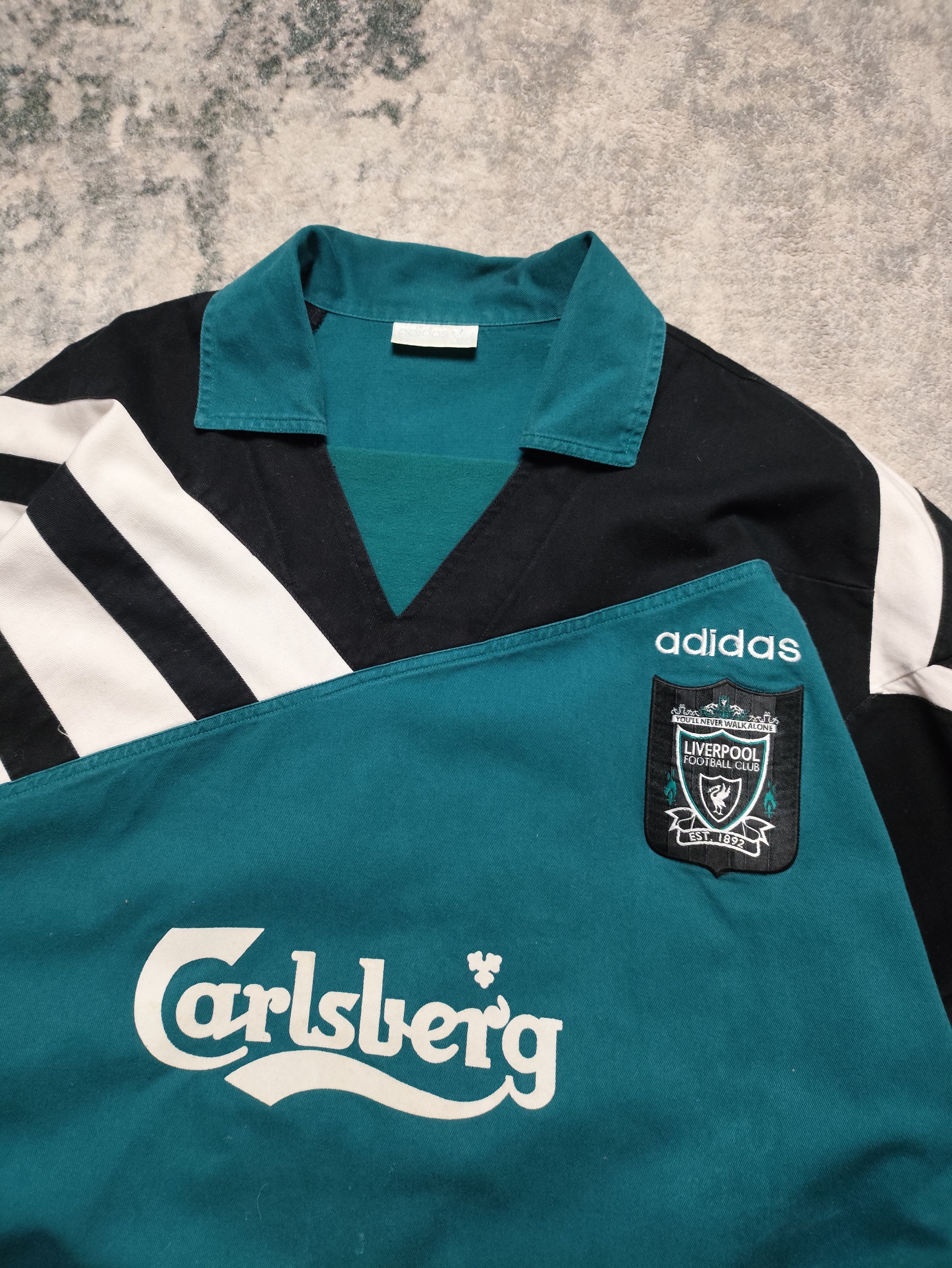 Adidas × Vintage Vintage 90s Adidas Liverpool Jacket Football Soccer RARE Size US L / EU 52-54 / 3 - 2 Thumbnail
