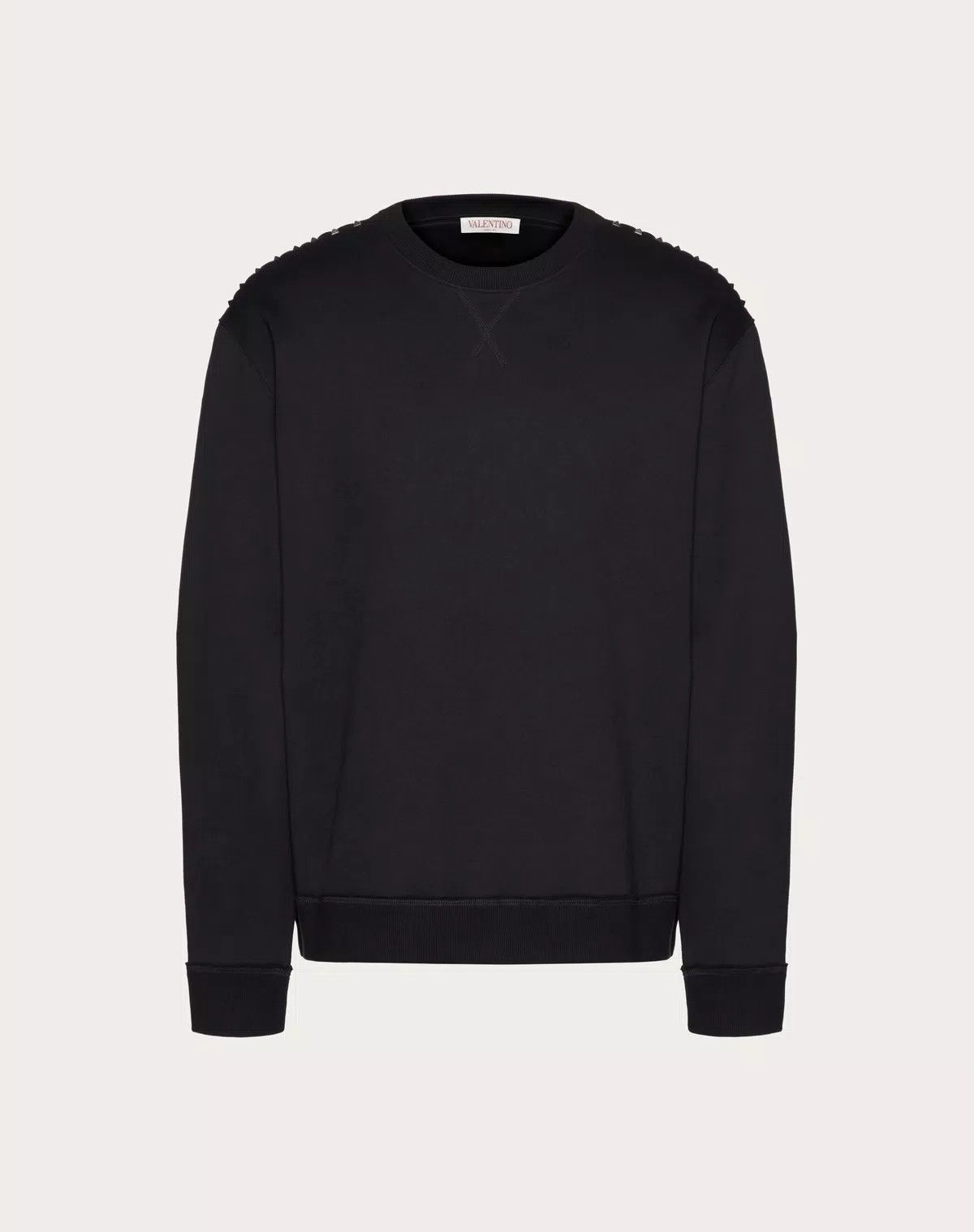Valentino oc11z0625 Cotton Crewneck Sweatshirt in Black Size US M / EU 48-50 / 2 - 1 Thumbnail