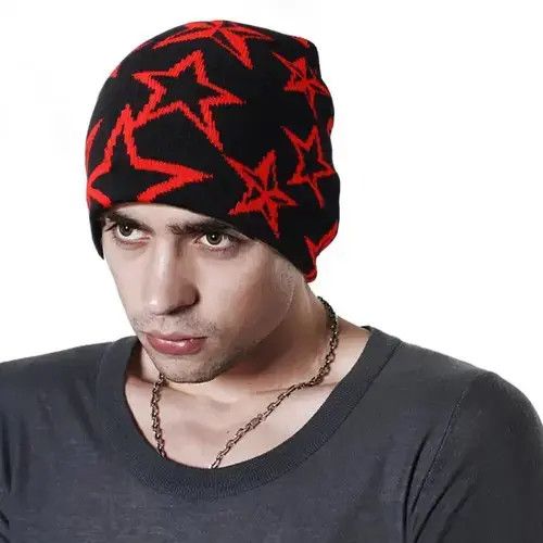 Other Hip Hop Red Star Beanie Hat Unisex Size ONE SIZE - 2 Thumbnail
