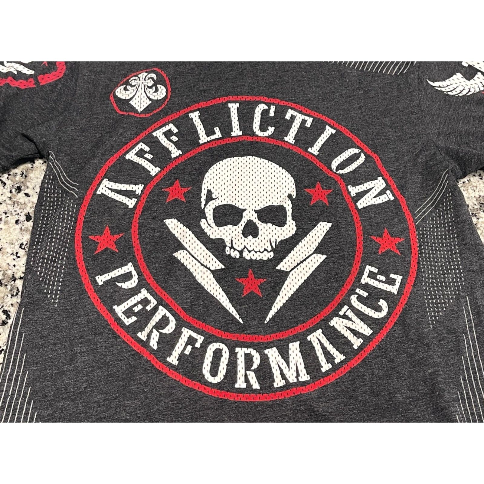 Affliction Affliction T-Shirt Mens Small Black Skull Graphic Hydrocore 50/50 Crew Neck Short Sleeve Graphic Tee Size US S / EU 44-46 / 1 - 2 Thumbnail