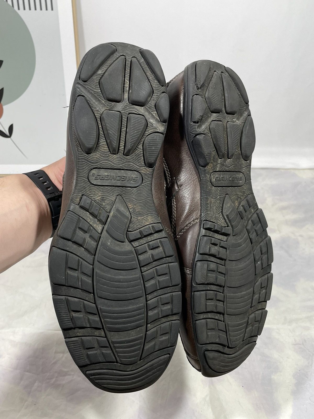 SKECHERS × Vintage Skechers Marter Mens Slip On Sneakers in Brown Size US 10.5 / EU 43-44 - 14 Thumbnail