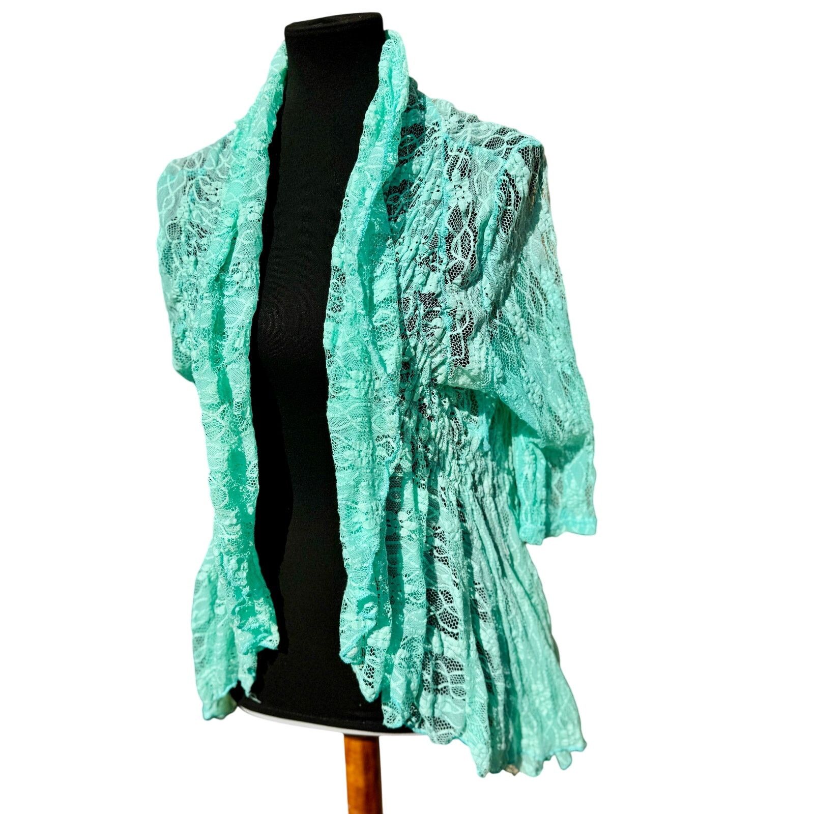 Other Lady Noiz Lace Cardigan | Mint Green | Size XL Size XL / US 12-14 / IT 48-50 - 2 Thumbnail