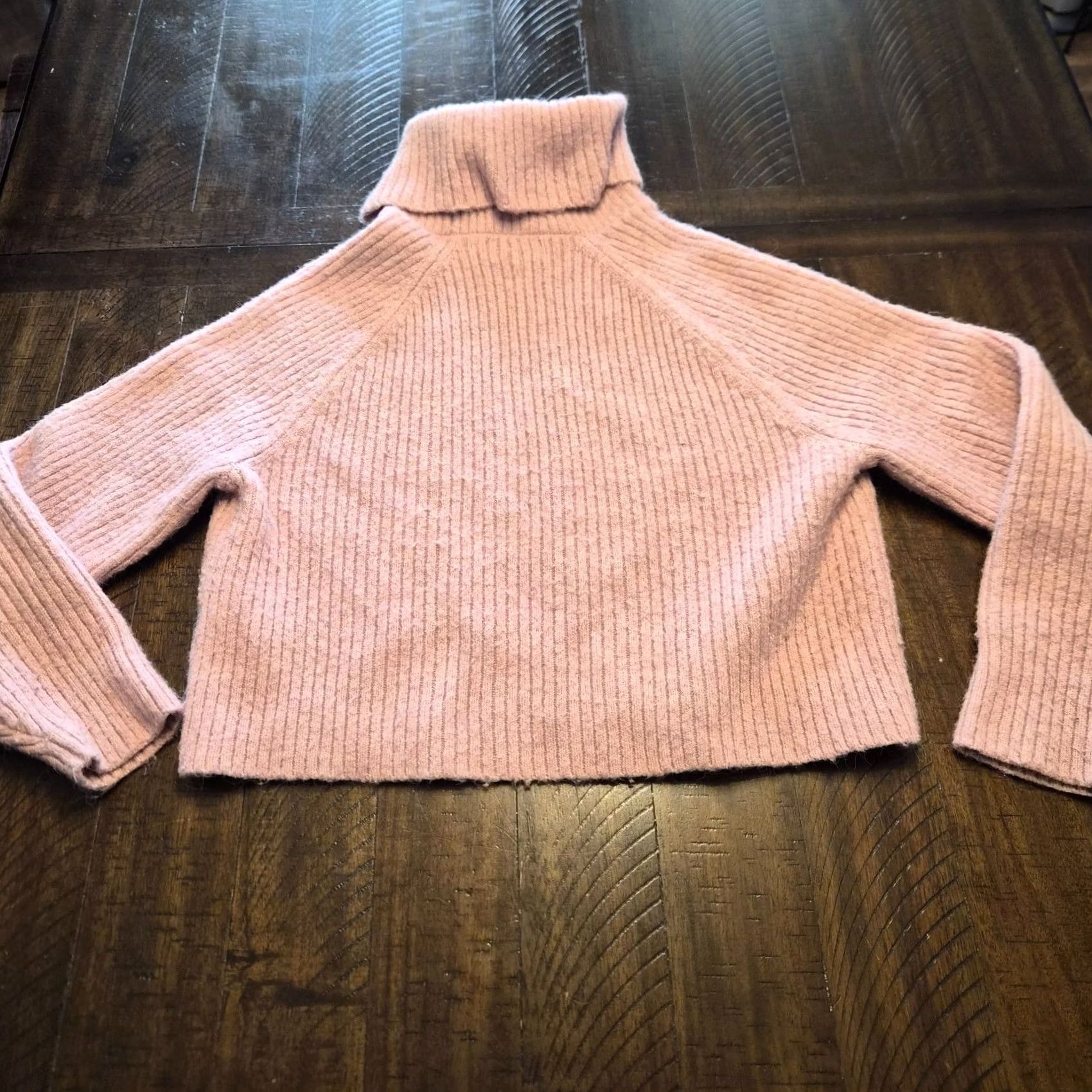 Old Navy Old Navy Womens Sweater Cropped GO-Recycled Pink Size Small Ribbed Pullover Turtleneck Long Sleeve Knit Size S / US 4 / IT 40 - 5 Thumbnail