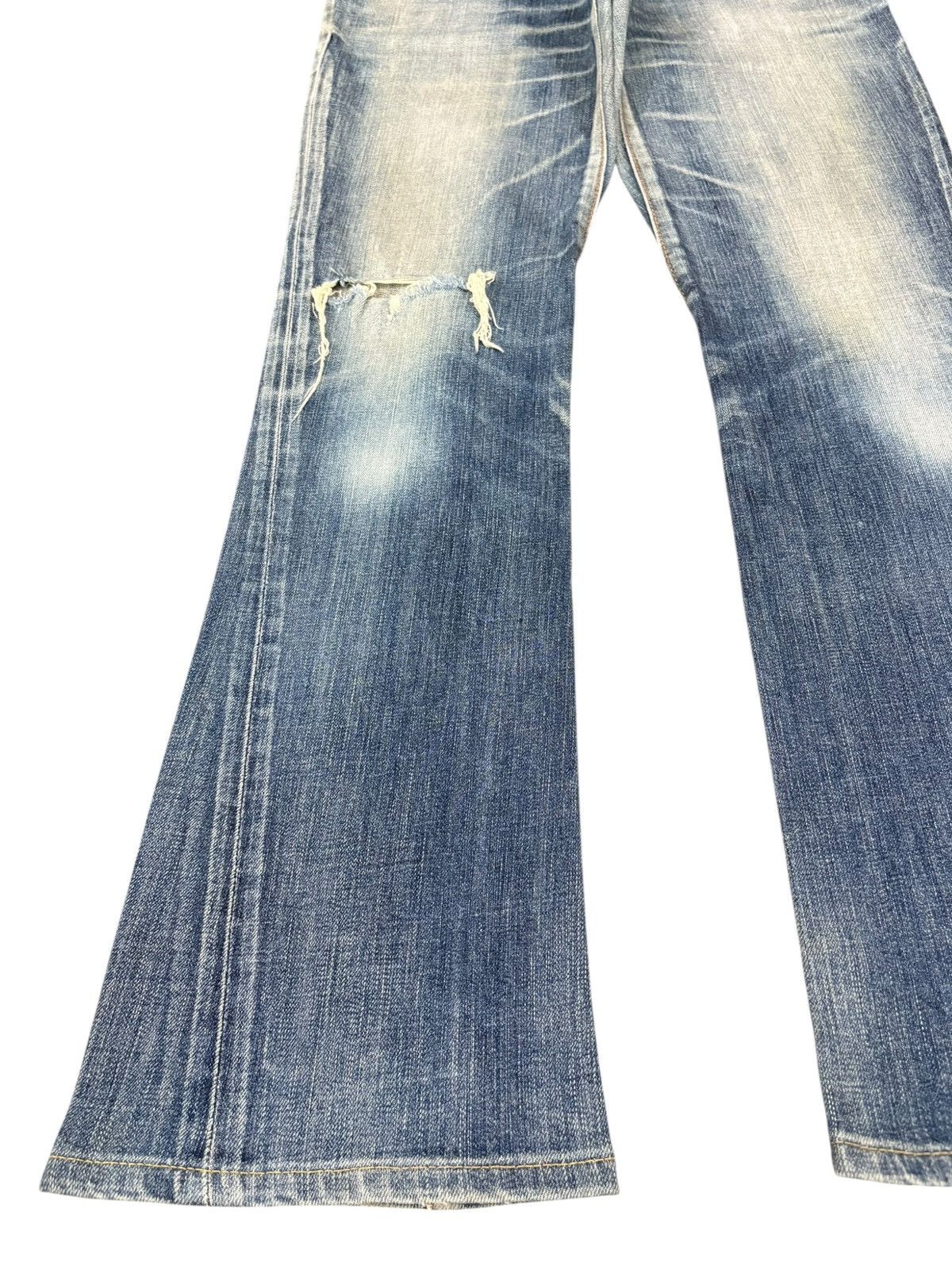 Edwin Vintage Edwin Blue Trip Buckle Back Spiral Flare Jeans Size US 30 / EU 46 - 6 Thumbnail