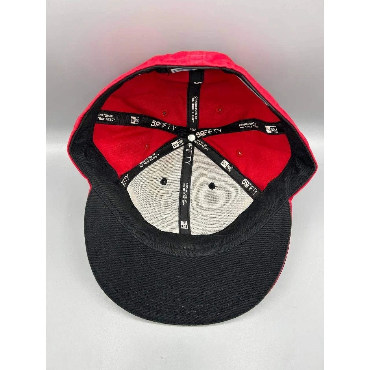 New Era DC Shoes Hat Men 7 3/8 Black Red Fitted Cap Cotton Size ONE SIZE - 2 Thumbnail