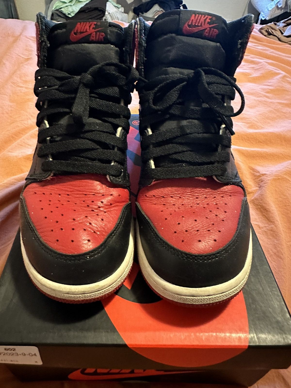 Nike × Vintage Air Jordan 1 Bred Toe Size US 7 / EU 40 - 3 Thumbnail