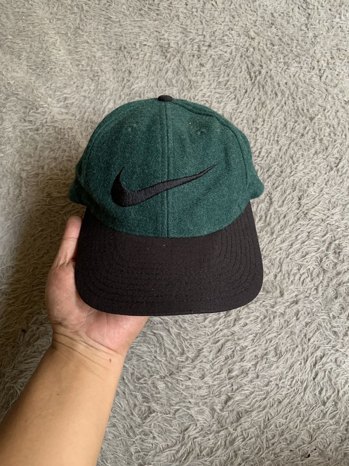 Nike Vintage 90s Nike Two tone Wool cap Hat Size ONE SIZE - 1 Thumbnail