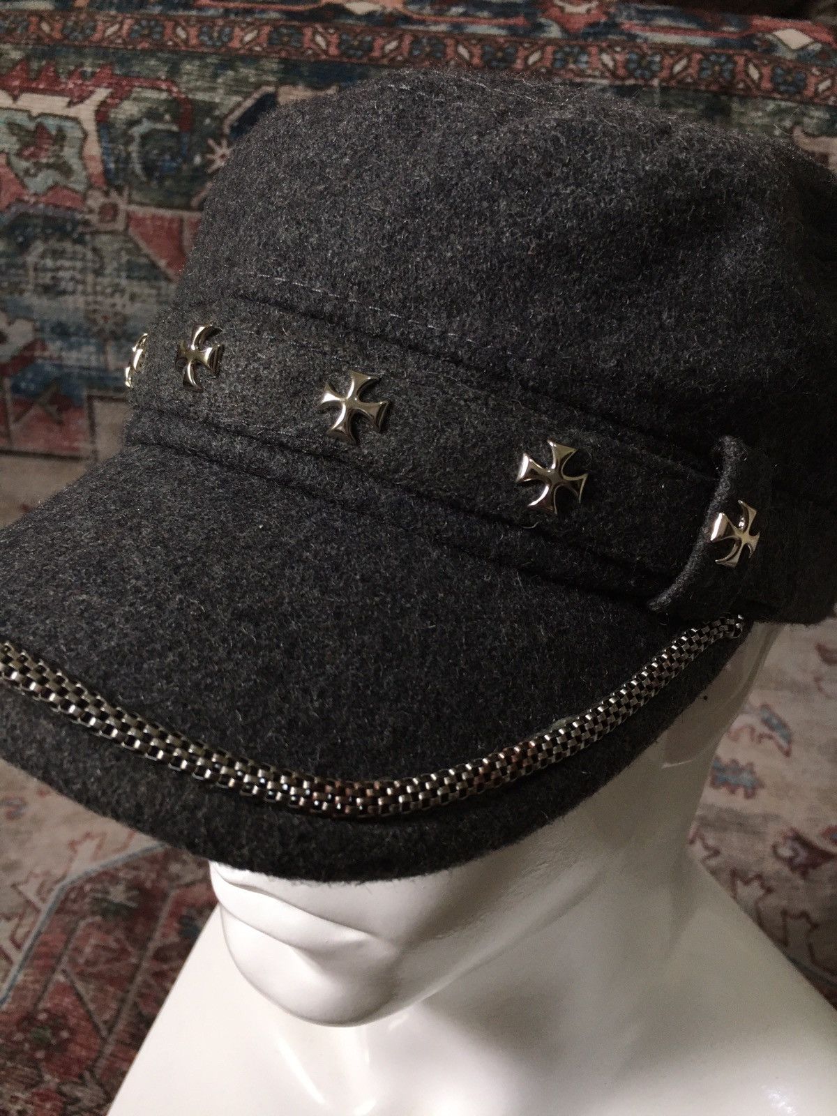 If Six Was Nine Grey Spike Cross Cadet Hat Size ONE SIZE - 3 Thumbnail