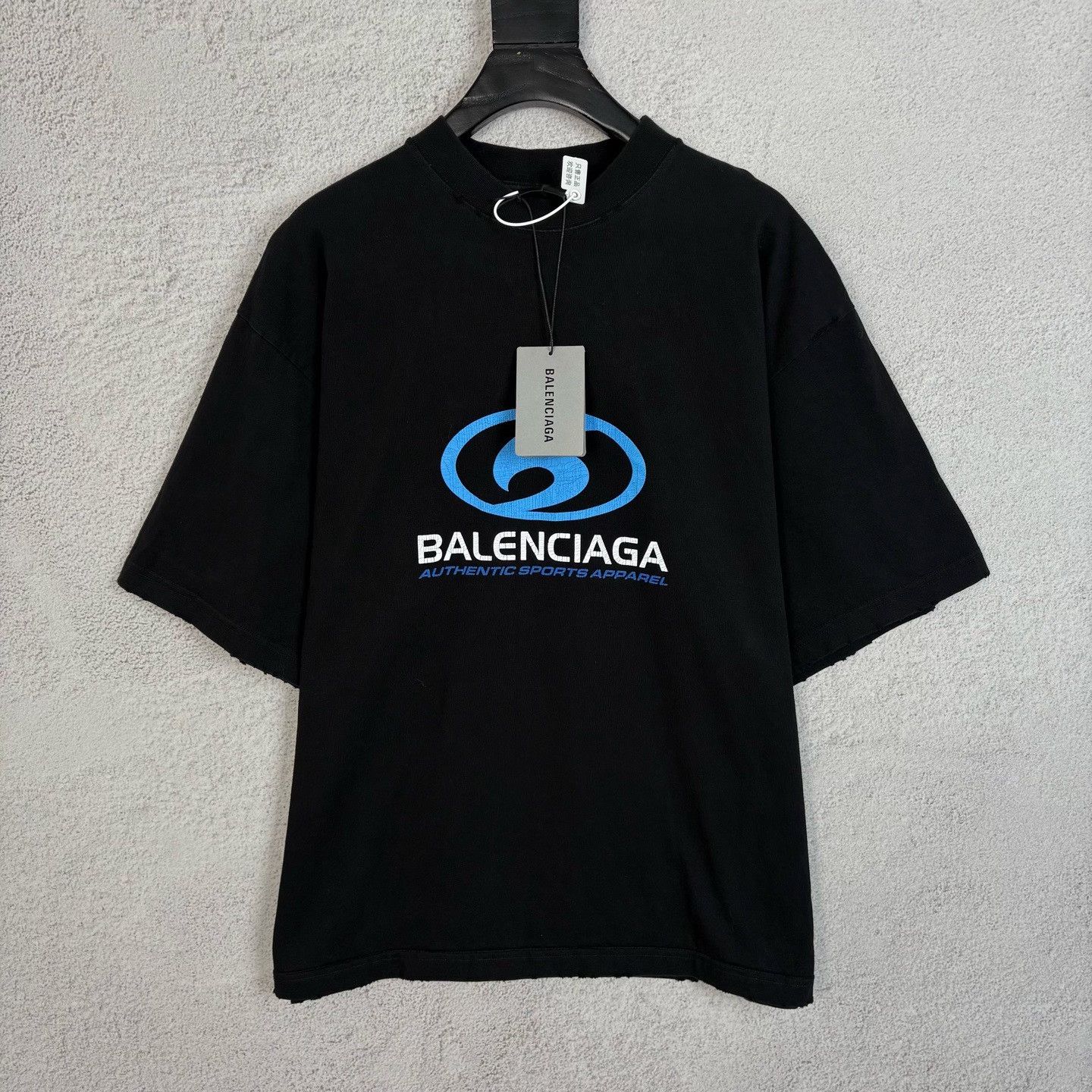 Balenciaga Wave Logo Short Sleeve T-Shirt