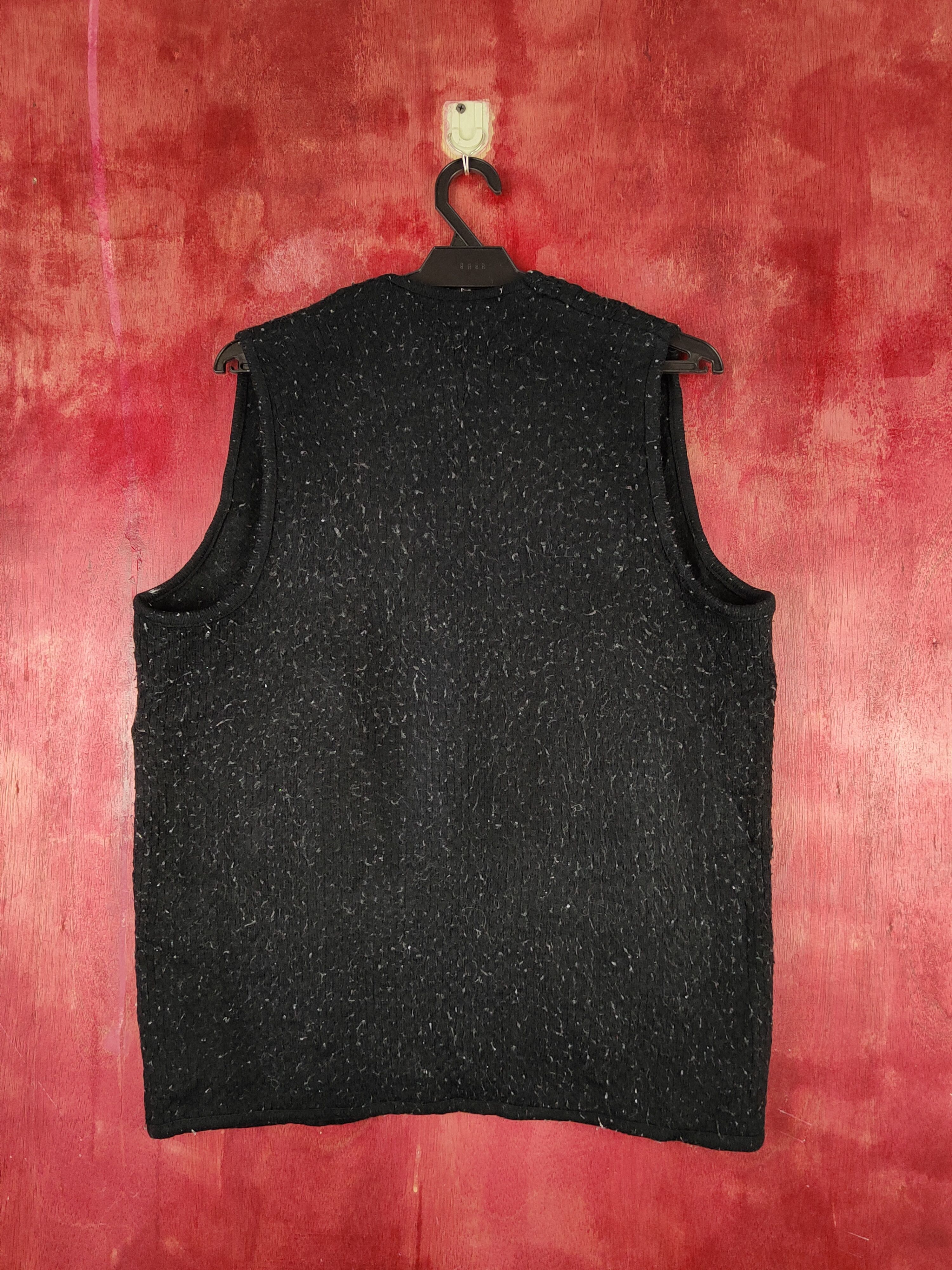 Homespun Knitwear × Japanese Brand × Vintage Japanese Brand vintage fleece Black Knitwear Vests #S1363 Size US L / EU 52-54 / 3 - 7 Thumbnail