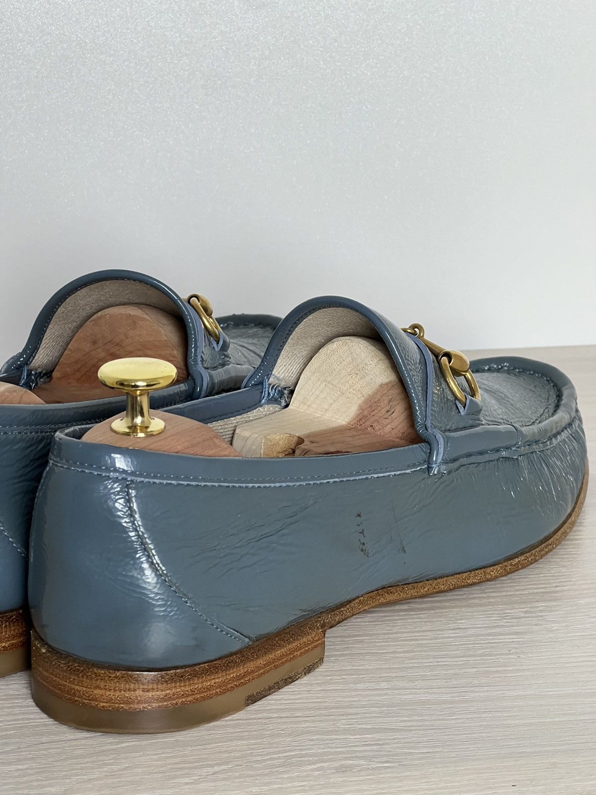 Gucci Teal Patent Leather Horsebit Loafers Size US 9 / EU 42 - 12 Thumbnail