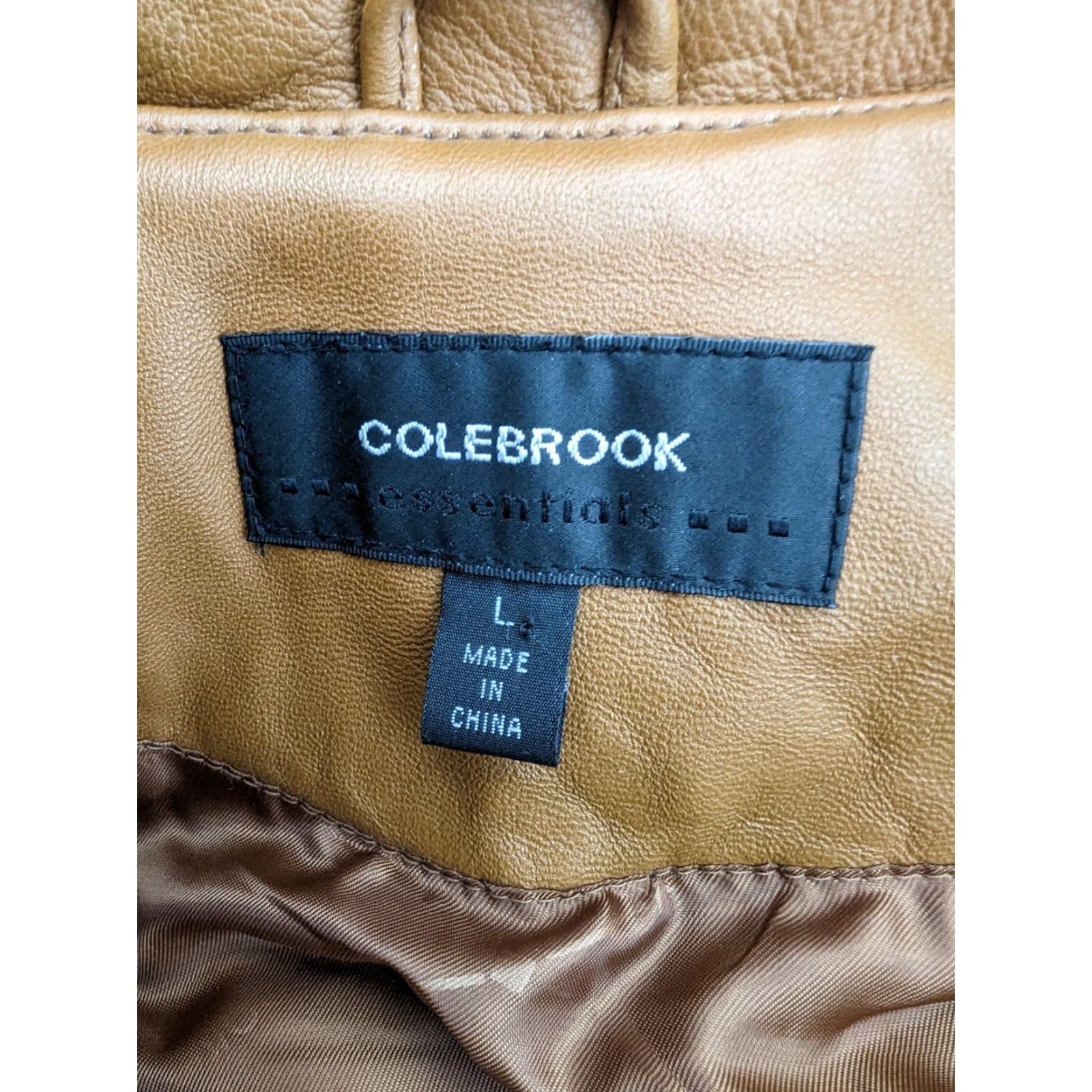 Vintage VINTAGE Y2K 00s Tan Brown Leather Jacket Moto Biker Coat Sz Large Women's Size L / US 10 / IT 46 - 4 Thumbnail