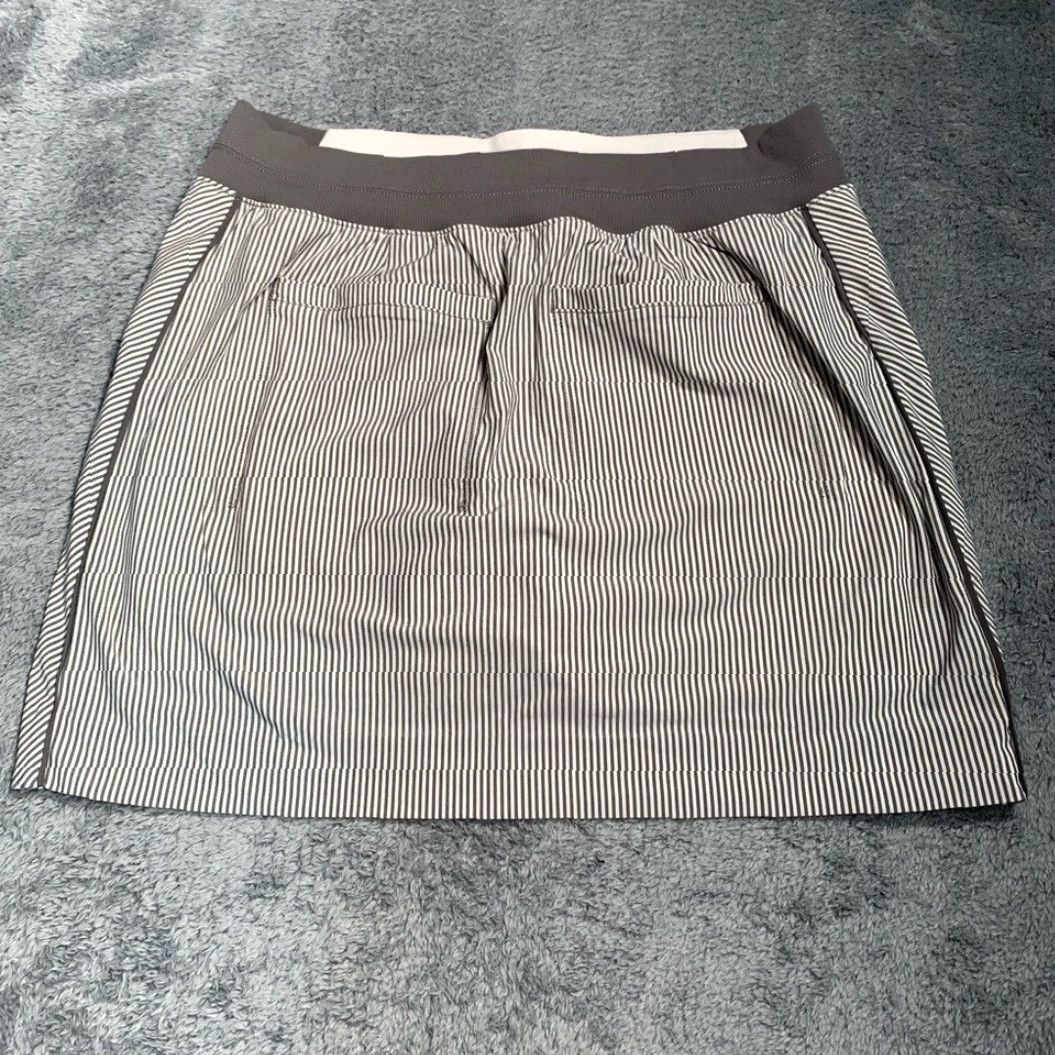 Athleta Athleta Skort Womens 8 Regular Beige Textured Brooklyn Striped 16" Athletic Size ONE SIZE - 6 Thumbnail