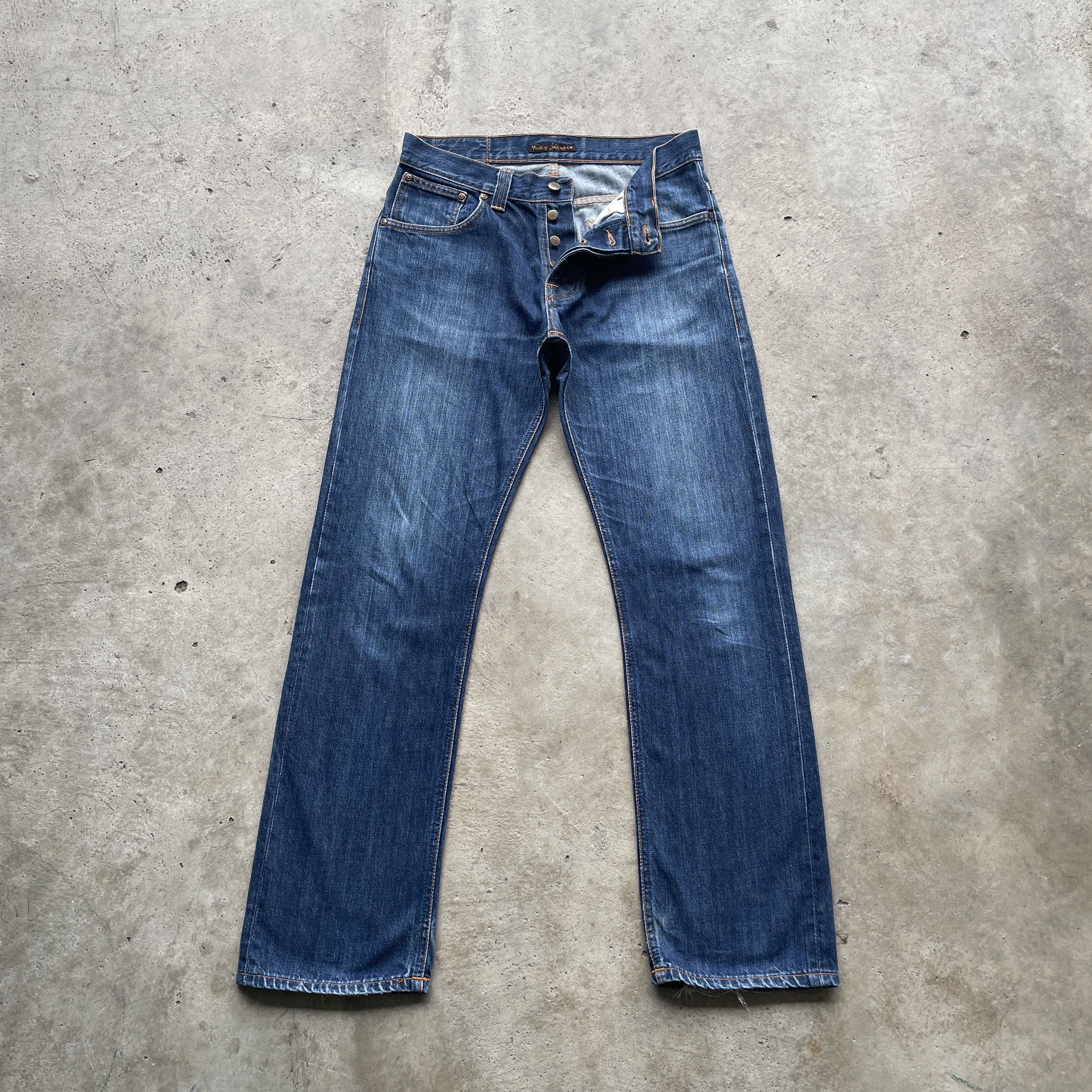 Nudie Jeans W32x31 VINTAGE NUDIE JEANS FLYBUTTON FADED PANTS DENIM Size US 32 / EU 48 - 2 Thumbnail