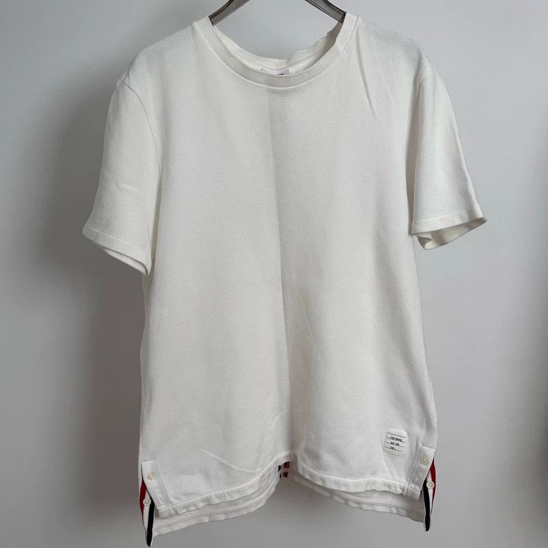 Thom Browne Thom Browne Classic White Short Sleeve Tee - dmc Size US M / EU 48-50 / 2 - 1 Thumbnail