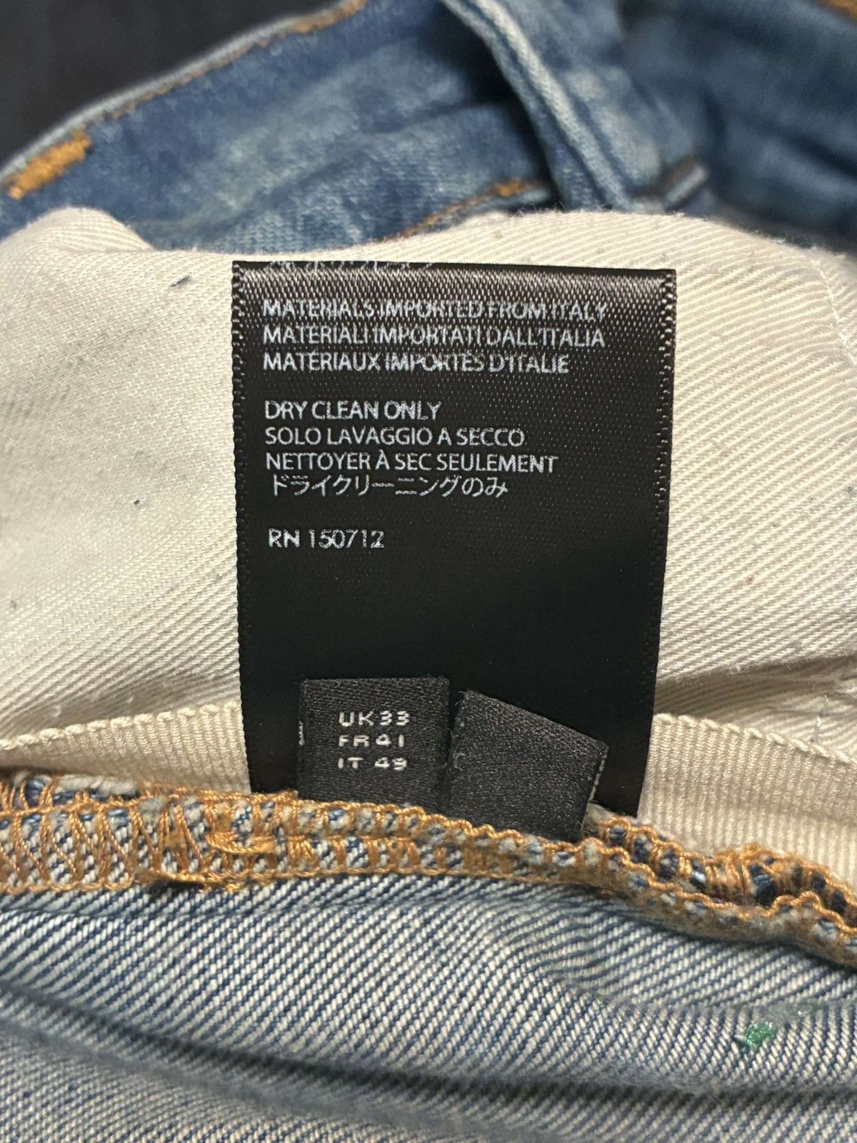Amiri Amiri art quilted patchwork denim size 33 Size US 33 - 7 Thumbnail