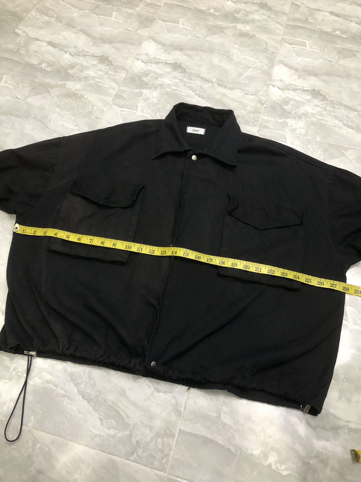 Helmut Lang CROP Black Utility Field Jacket Boxy Fit Drawstring Hem Size US L / EU 52-54 / 3 - 12 Thumbnail