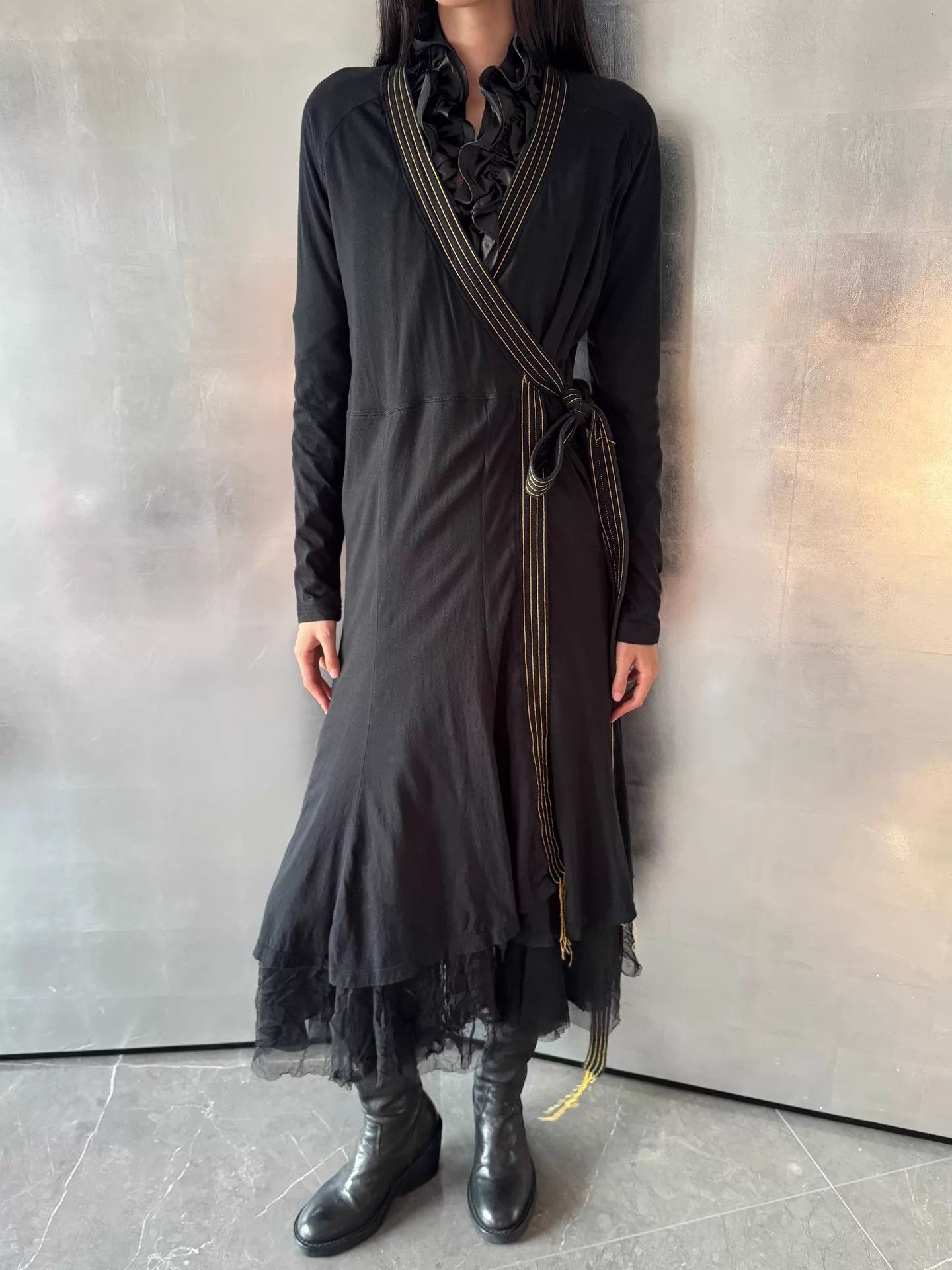 Vintage Dutch Brand Vintage Cross-Tie Lace A-Line Robe Coat Size M / US 6-8 / IT 42-44 - 7 Thumbnail