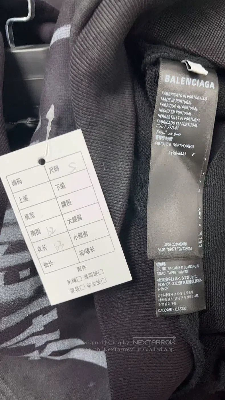 Balenciaga Balenciaga Pattern Printed Crew Neck Long Sleeve Hooded Sw Size US XS / EU 42 / 0 - 7 Thumbnail