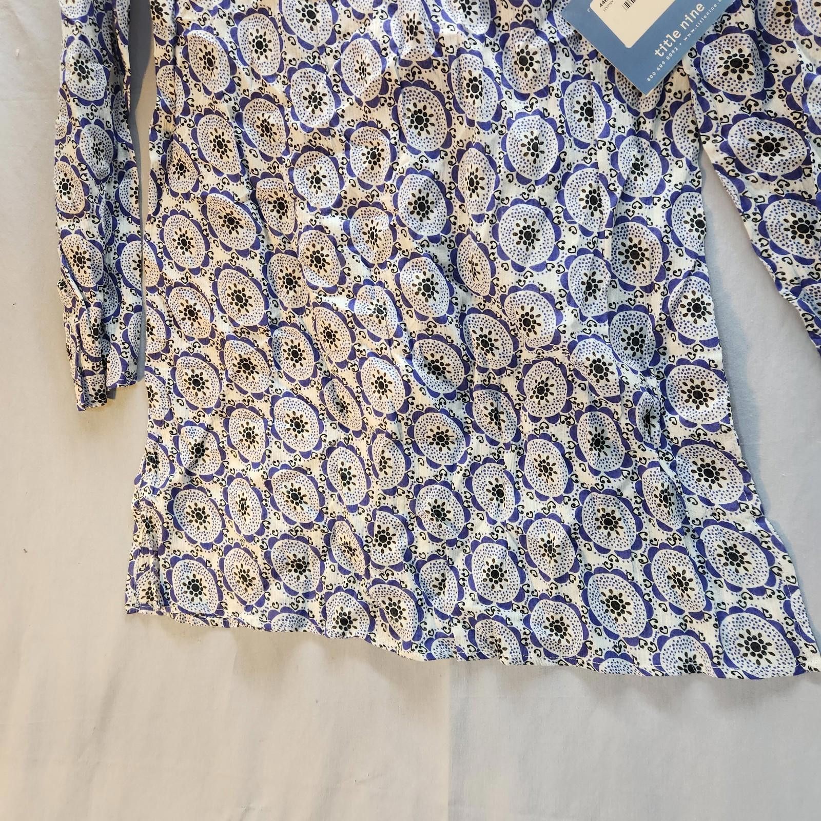 Designer Title Nine Cotton Gypsy Tunic Size Large NWT Size L / US 10 / IT 46 - 3 Thumbnail