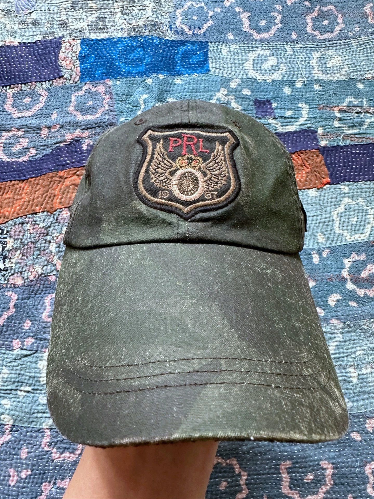 RRL Ralph Lauren RRL Waxed Baseball Cap Authentic OS Worn 3x Size ONE SIZE - 1 Thumbnail