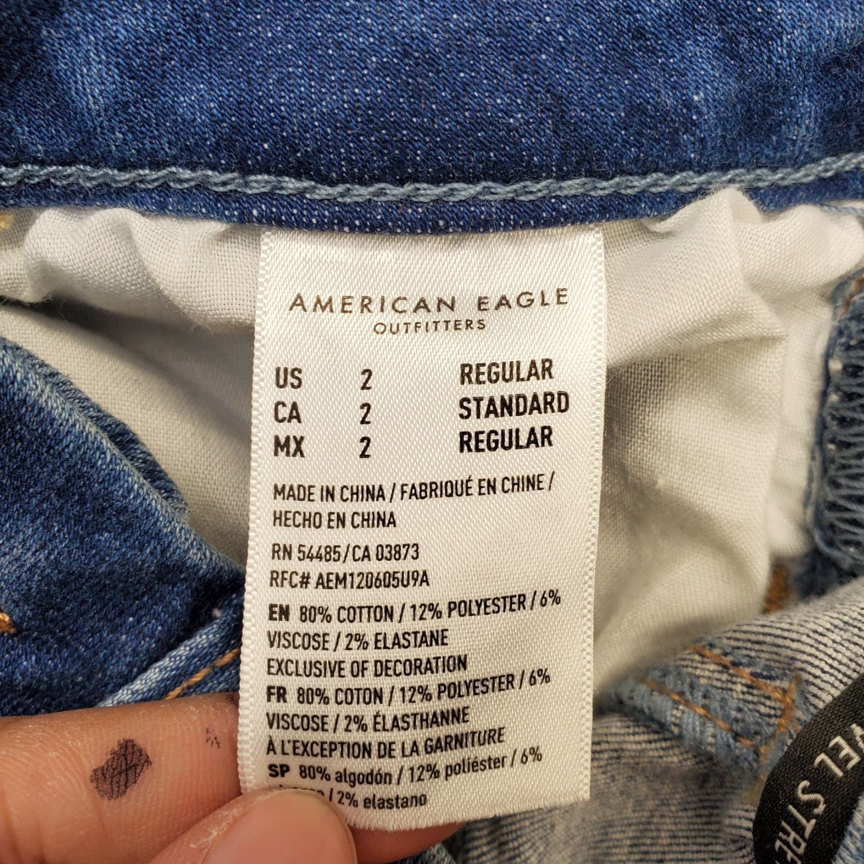 American Eagle Outfitters American Eagle Outfitters Curvy Jegging Jeans Womens 2 Blue High Rise Regular Fit Special: N/A Size 26" / US 2 / IT 38 - 7 Thumbnail