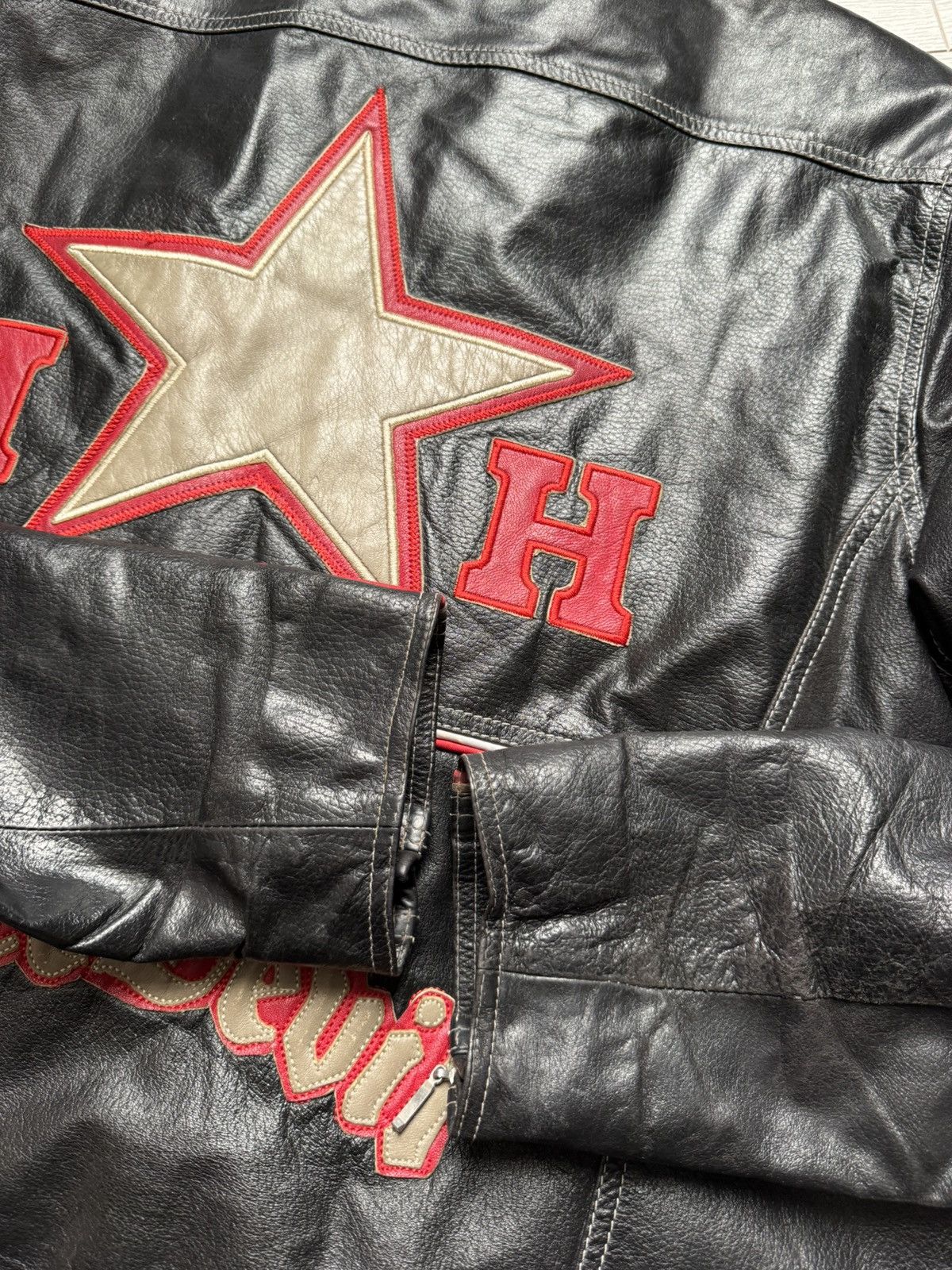 Vintage Vintage Harrison Gibson 90's F1 Leather Racing Jacket Size US L / EU 52-54 / 3 - 10 Thumbnail