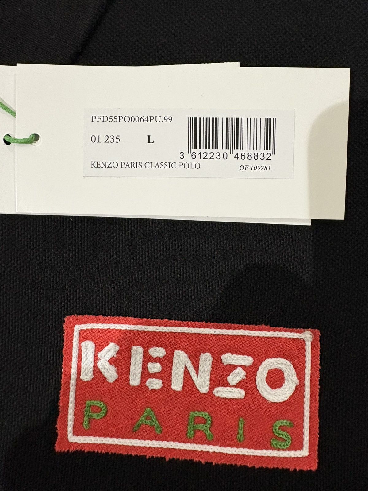 Kenzo Kenzo Paris Men's Paris Classic Polo Shirt in Black Size US L / EU 52-54 / 3 - 3 Thumbnail
