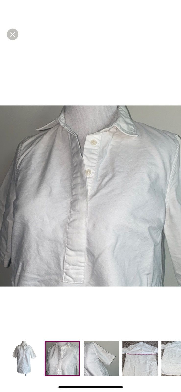 Levi's Levi’s small 1/4 button white blouse Size S / US 4 / IT 40 - 5 Thumbnail