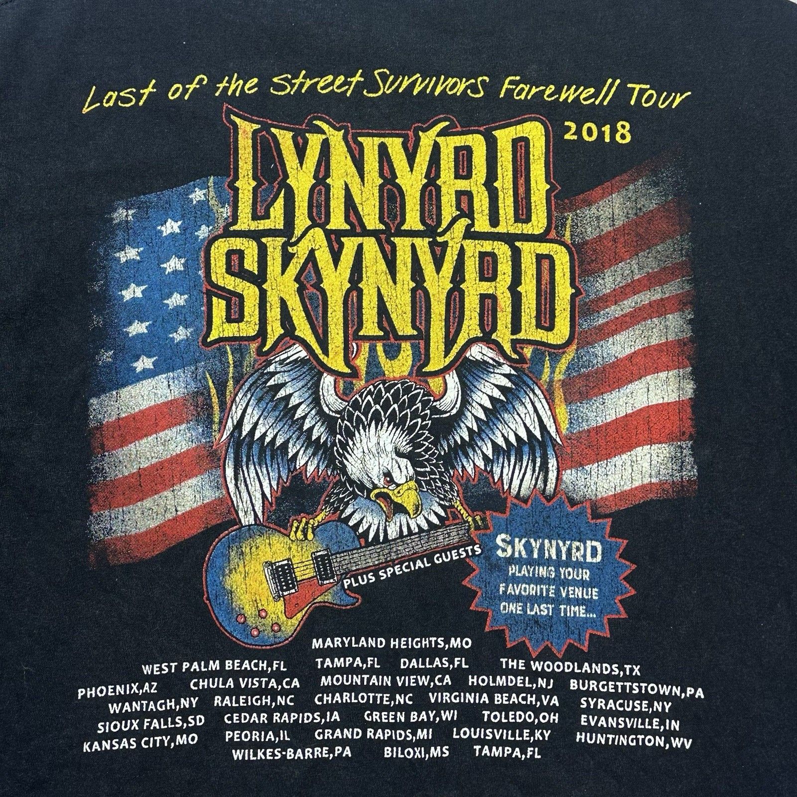 Band Tees Lynyrd Skynyrd Last of the Street Survivors Farewell Tour Size US L / EU 52-54 / 3 - 9 Thumbnail