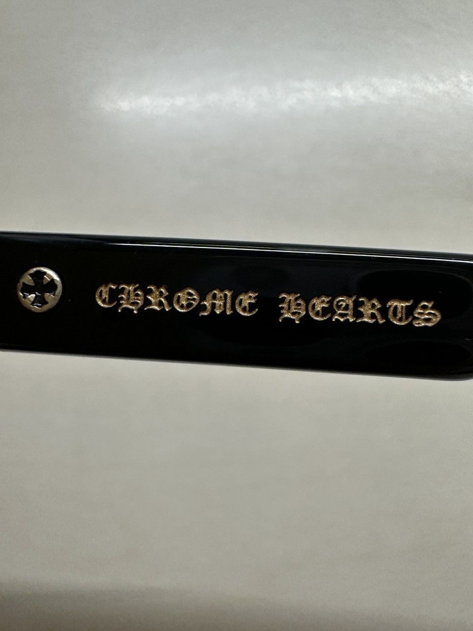 Chrome Hearts Chrome Hearts YOU'RE LATE BK/GP Cross Glasses Frame Size ONE SIZE - 5 Thumbnail