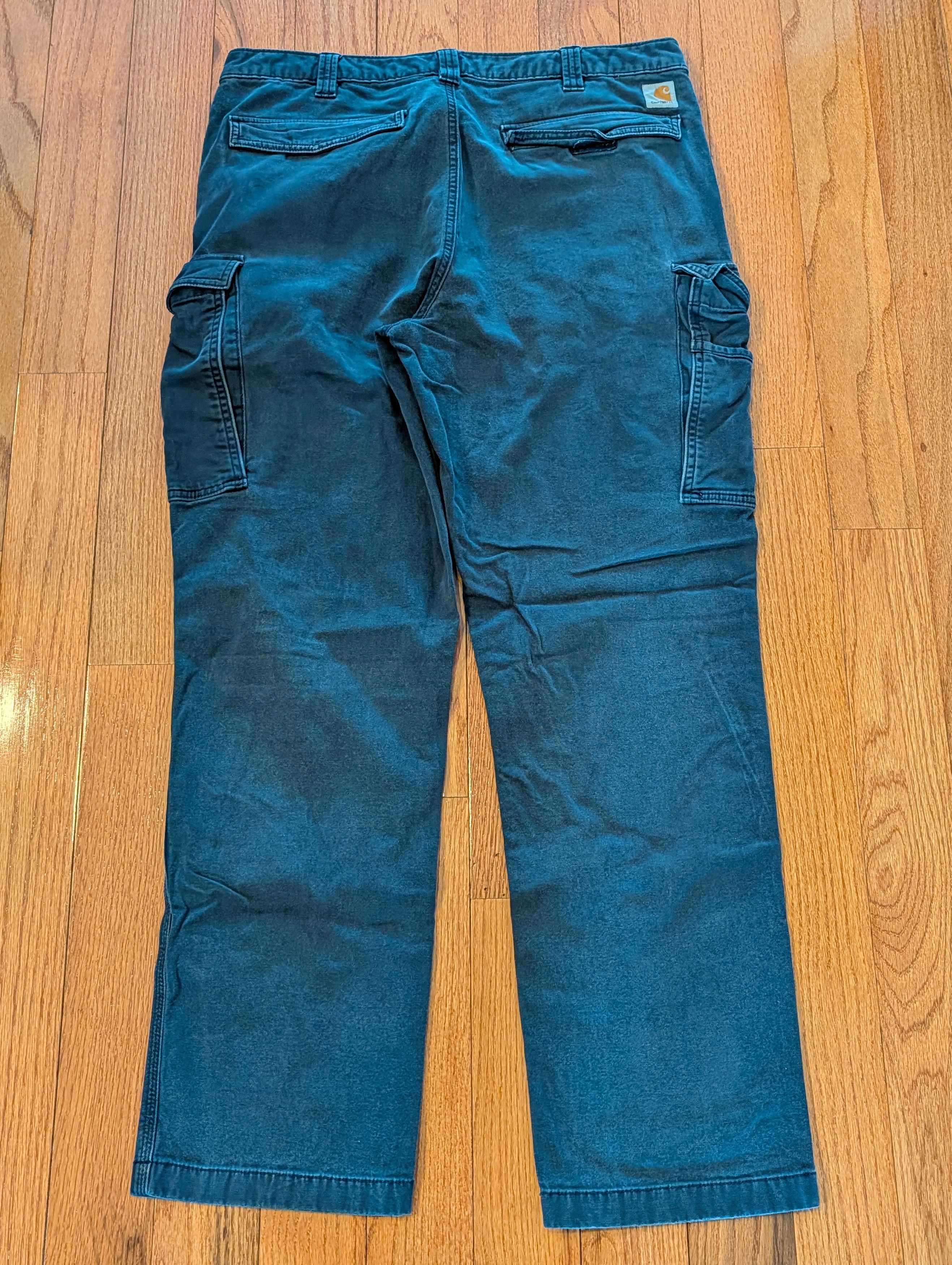 Carhartt Carhartt Relaxed Fit Cargo Pants Blue Canvas Workwear 38x34 Size US 38 / EU 54 - 1 Thumbnail