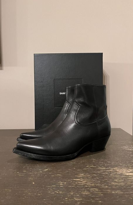 Saint Laurent Paris Lukas 40 Zipped Boots in Black | Grailed